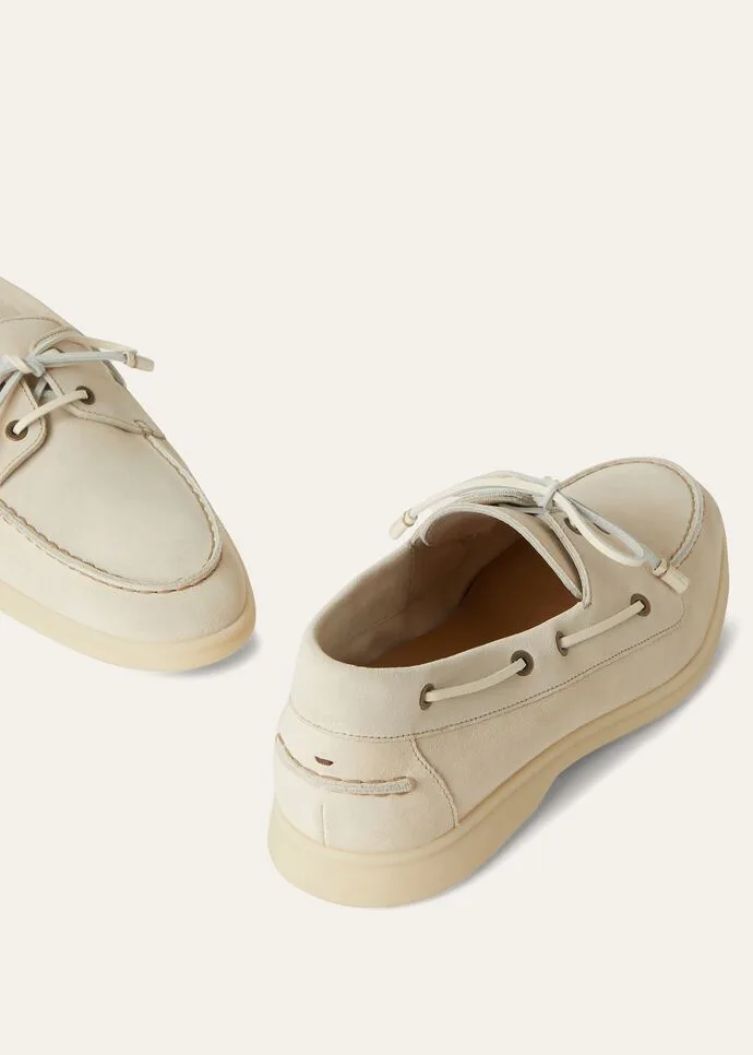 Loro Piana Sea-Sail Walk Loafers Cream - Image 3