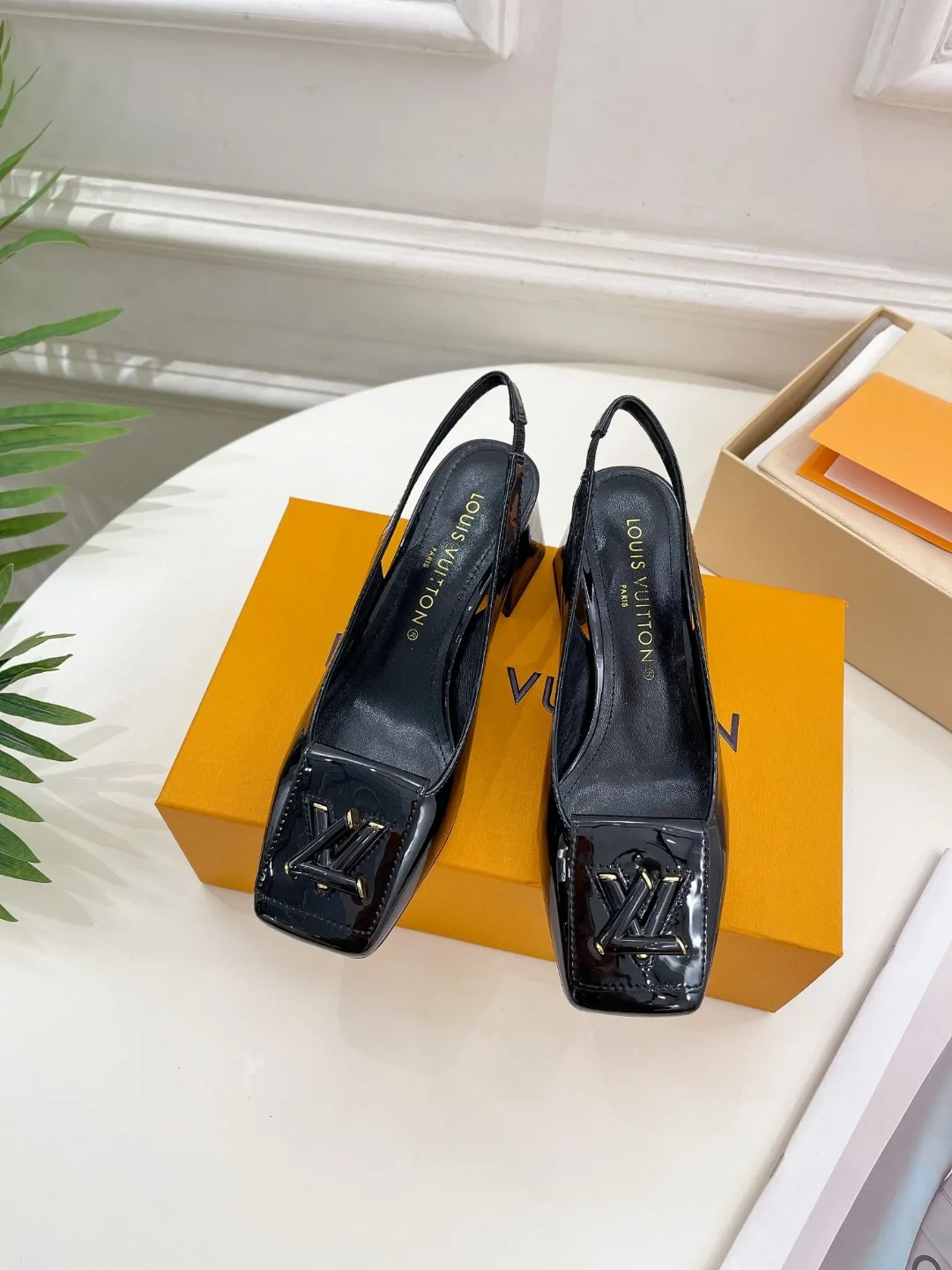 Louis Vuitton Shake Slingback Pump Black 1AB0TR - Image 5