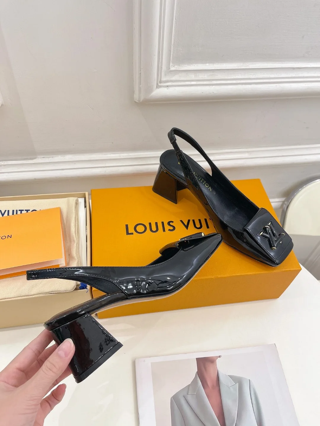 Louis Vuitton Shake Slingback Pump Black 1AB0TR - Image 4