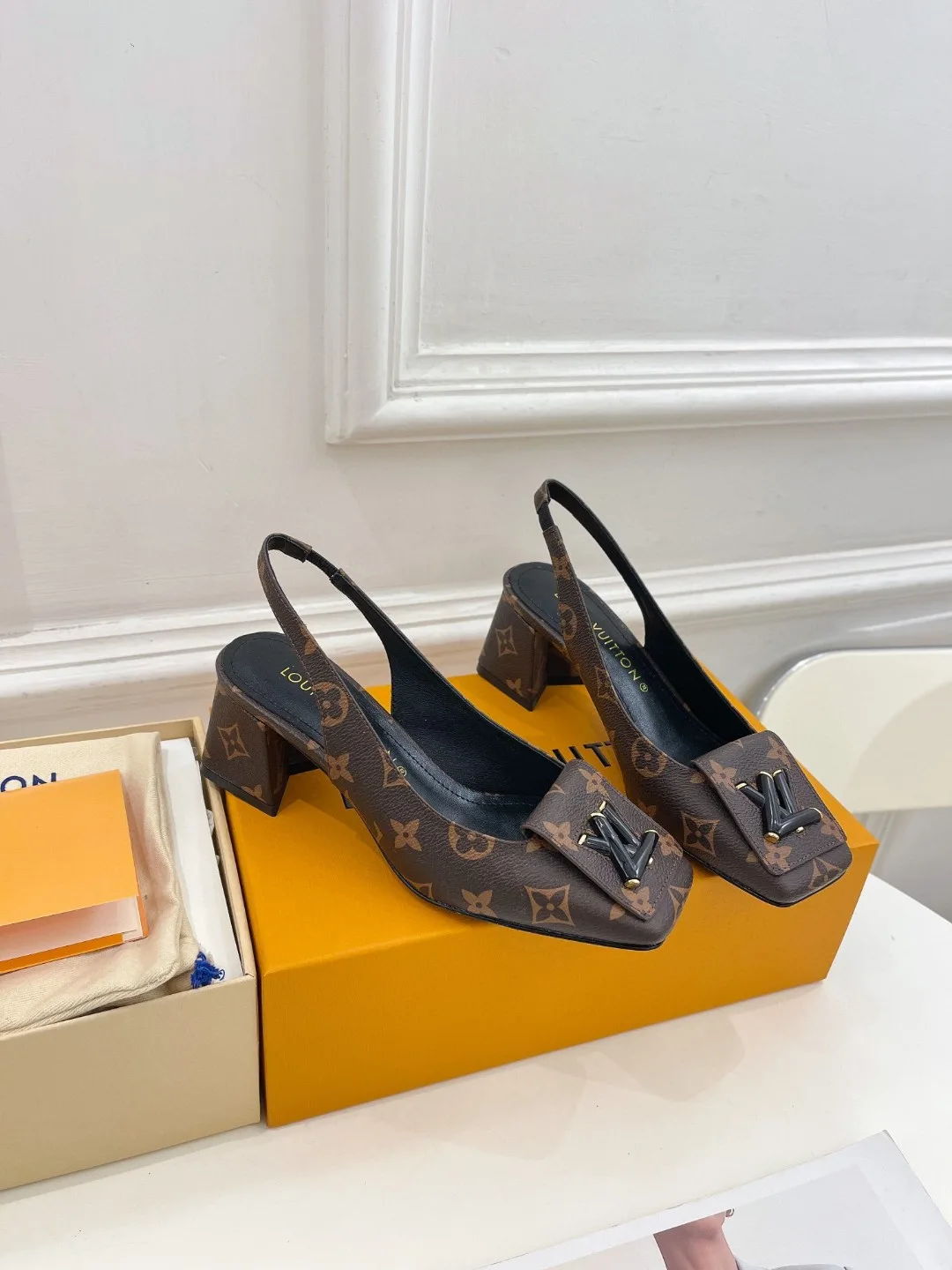 Louis Vuitton Sparkle Slingback Pump Brown - Image 4