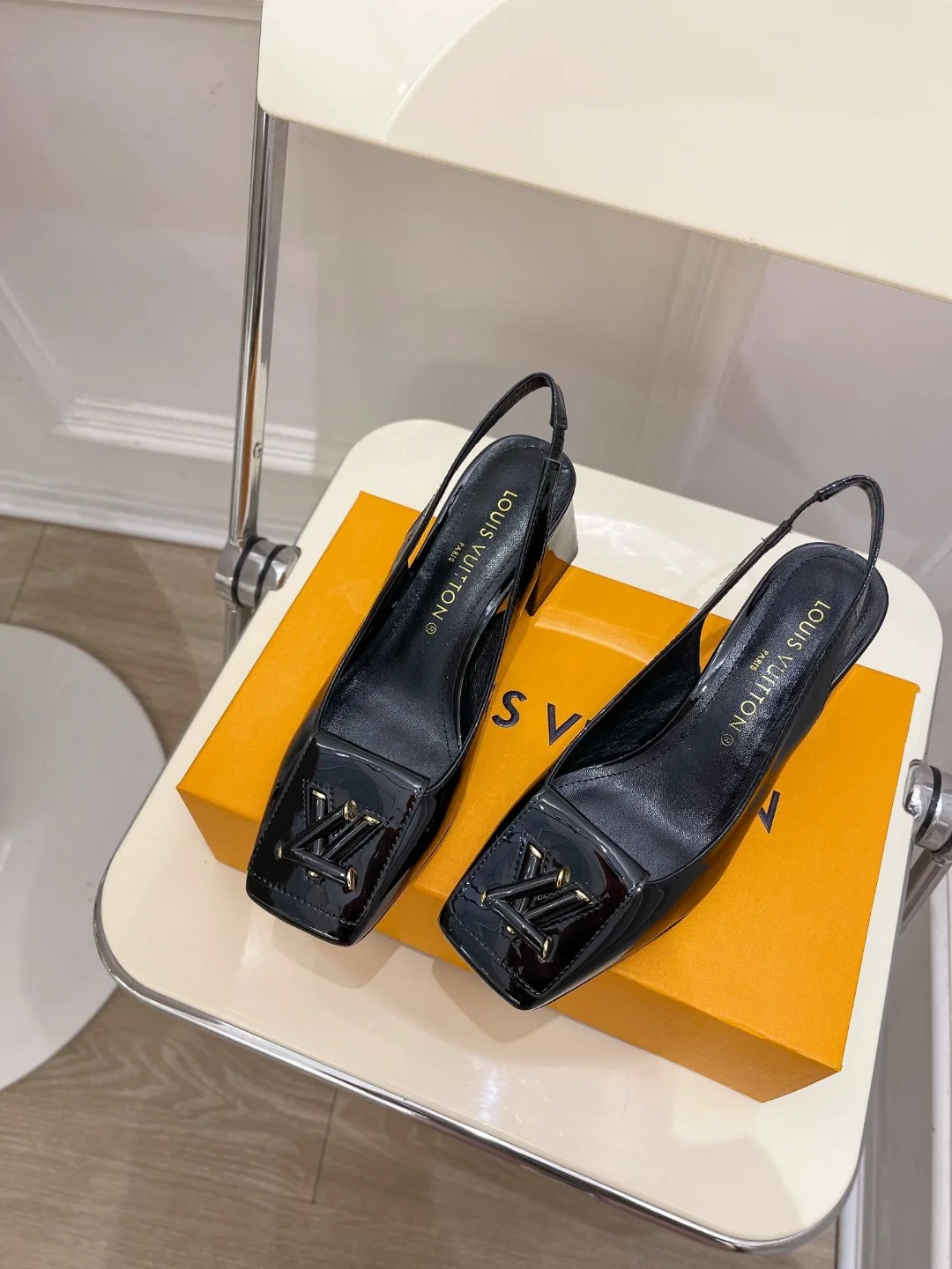 Louis Vuitton Shake Slingback Pump Black 1AB0TR - Image 10