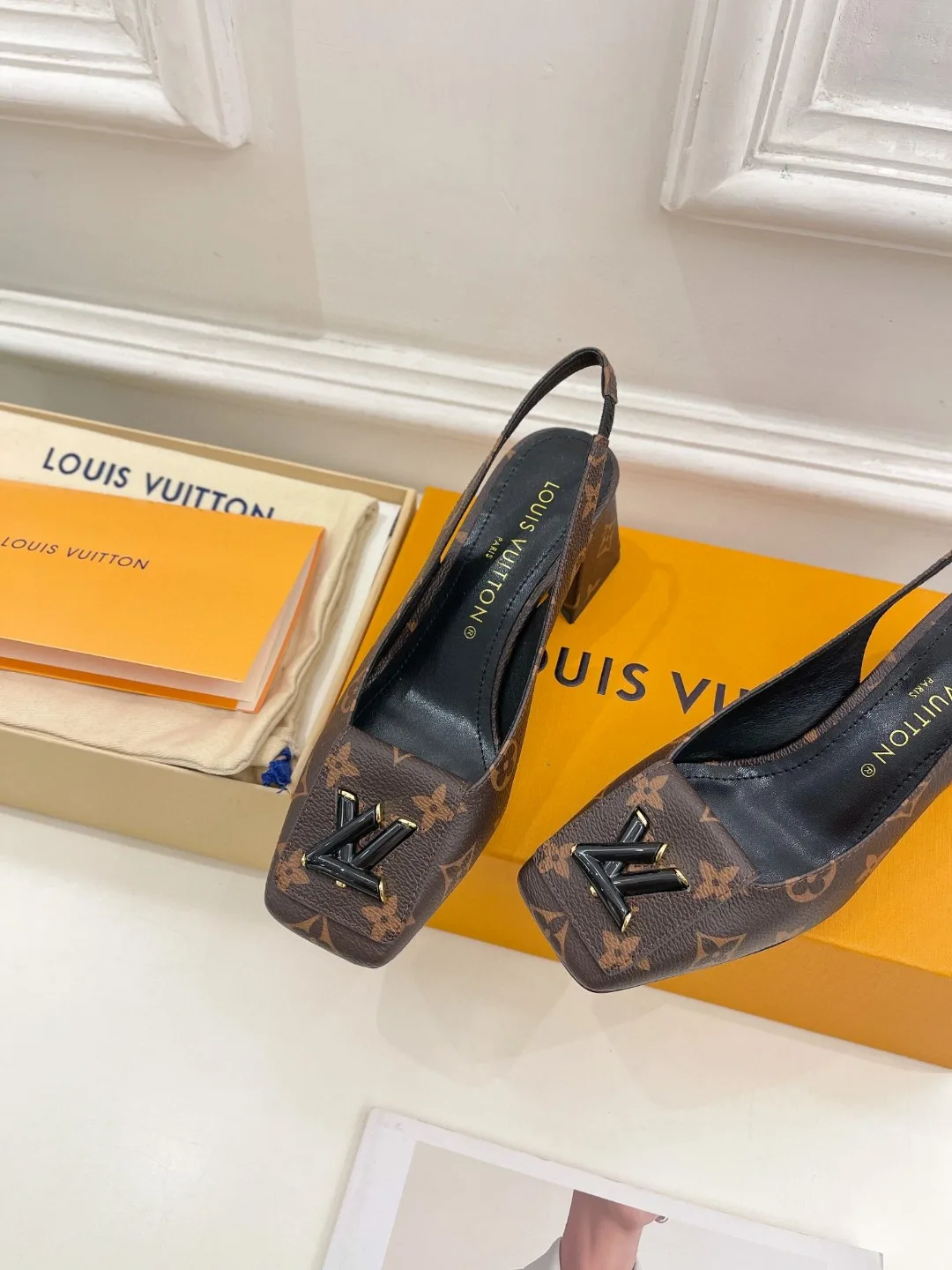 Louis Vuitton Sparkle Slingback Pump Brown - Image 7