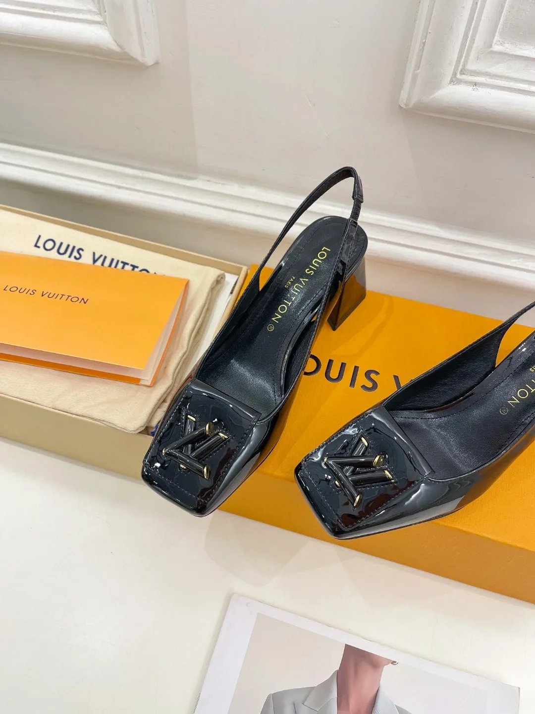 Louis Vuitton Shake Slingback Pump Black 1AB0TR - Image 9