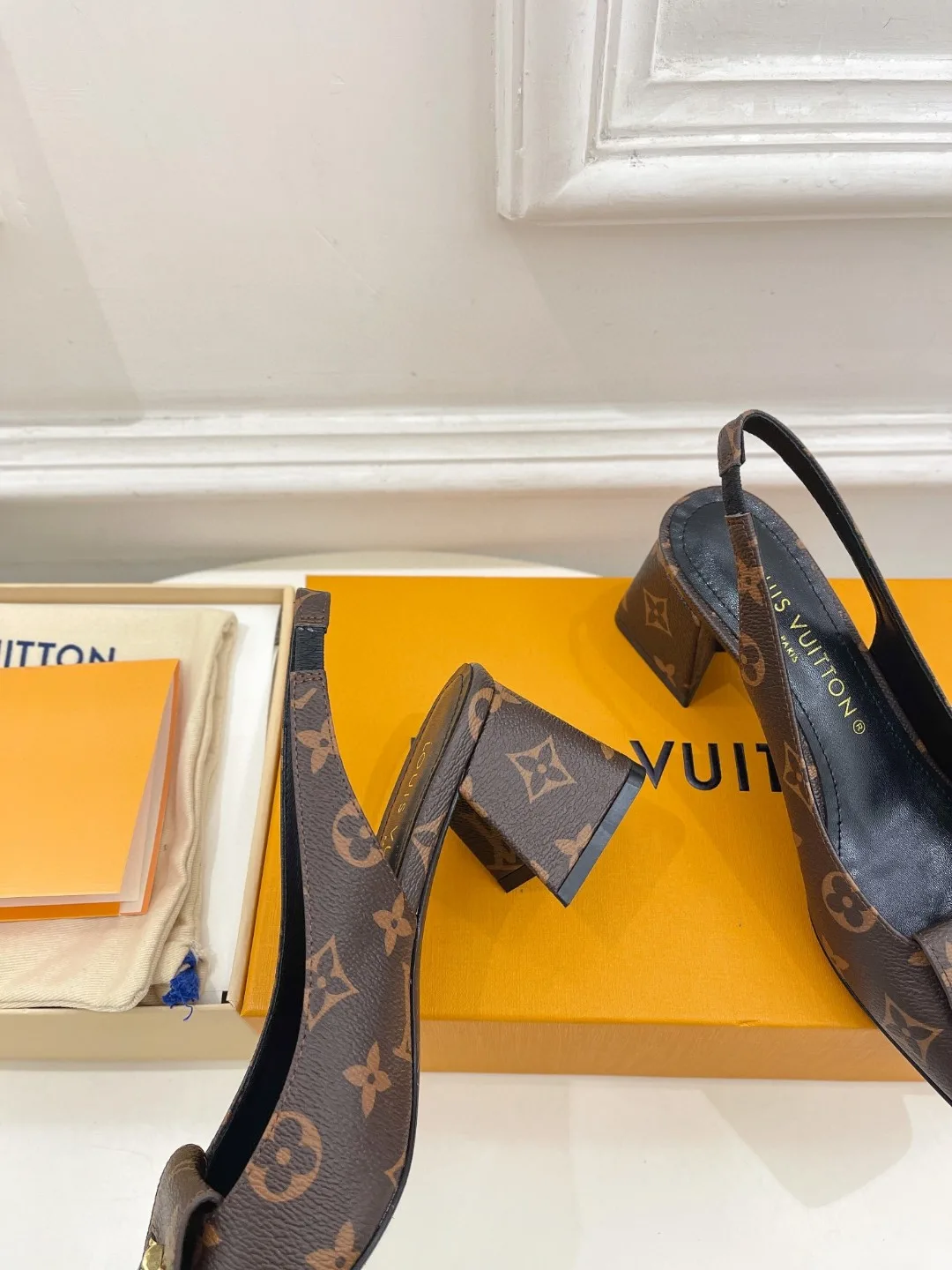 Louis Vuitton Sparkle Slingback Pump Brown - Image 9