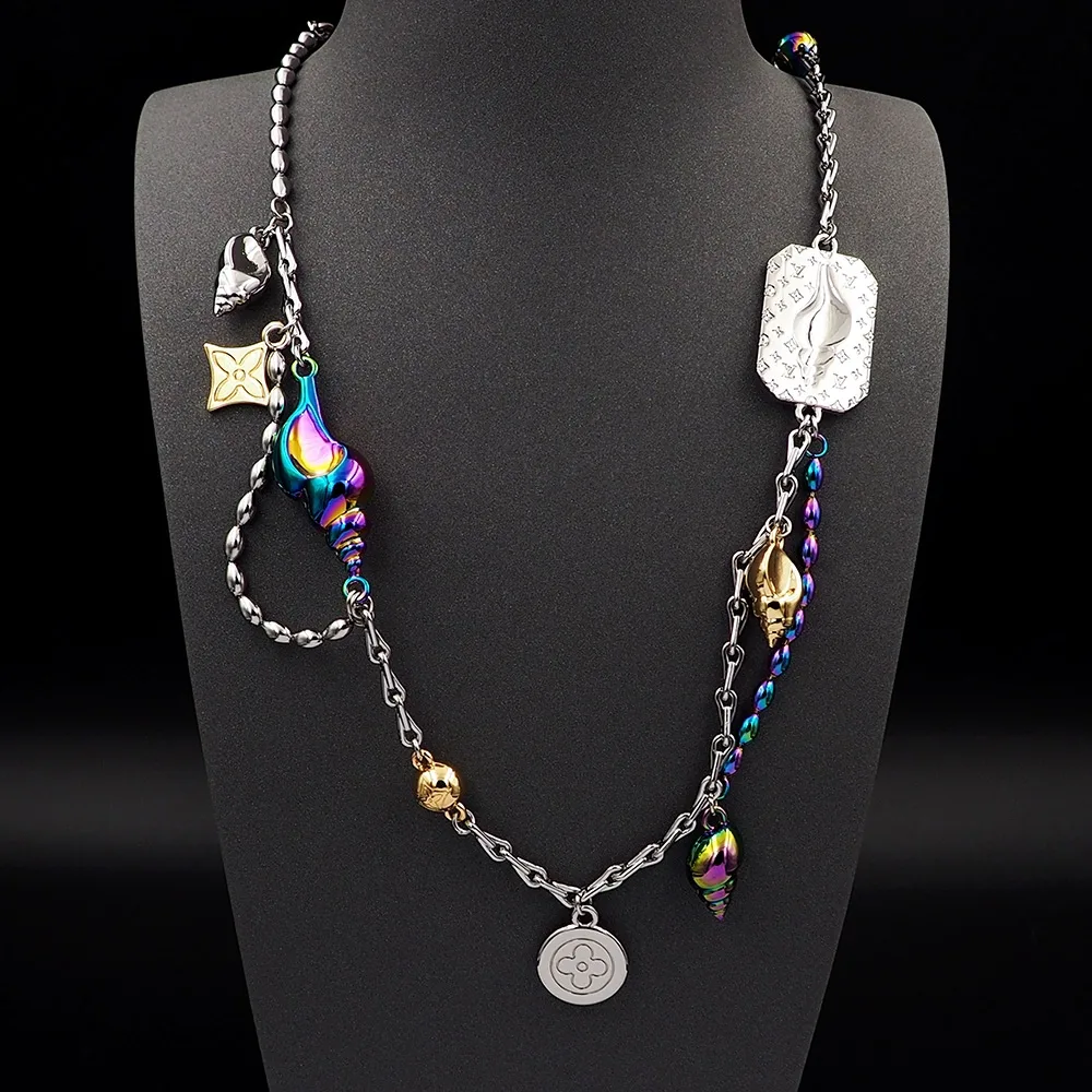 Alternative view of Louis Vuitton Shell Necklace Silver