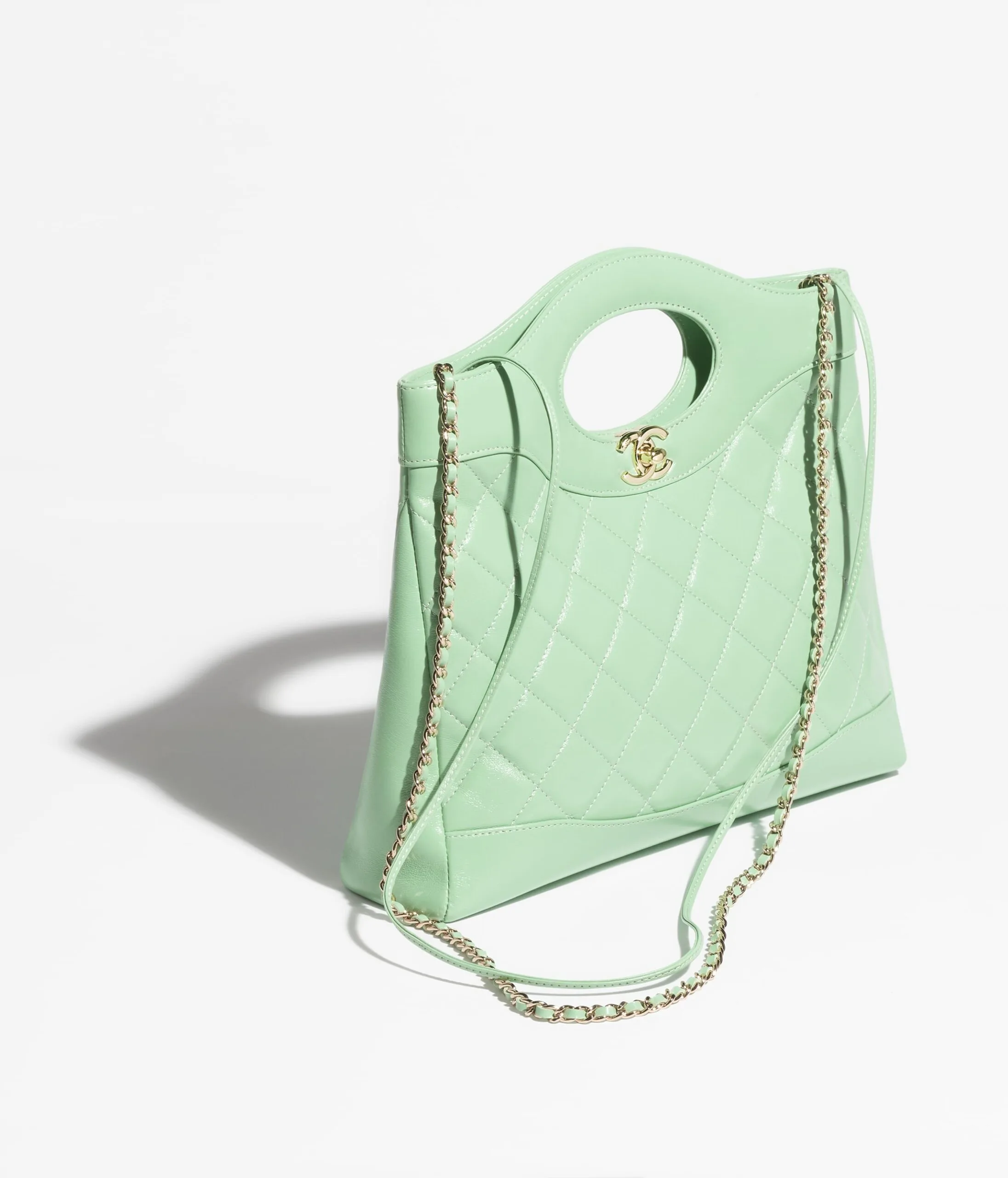 Chanel Shopping Bag Light Green 14 Inches/ - Image 4