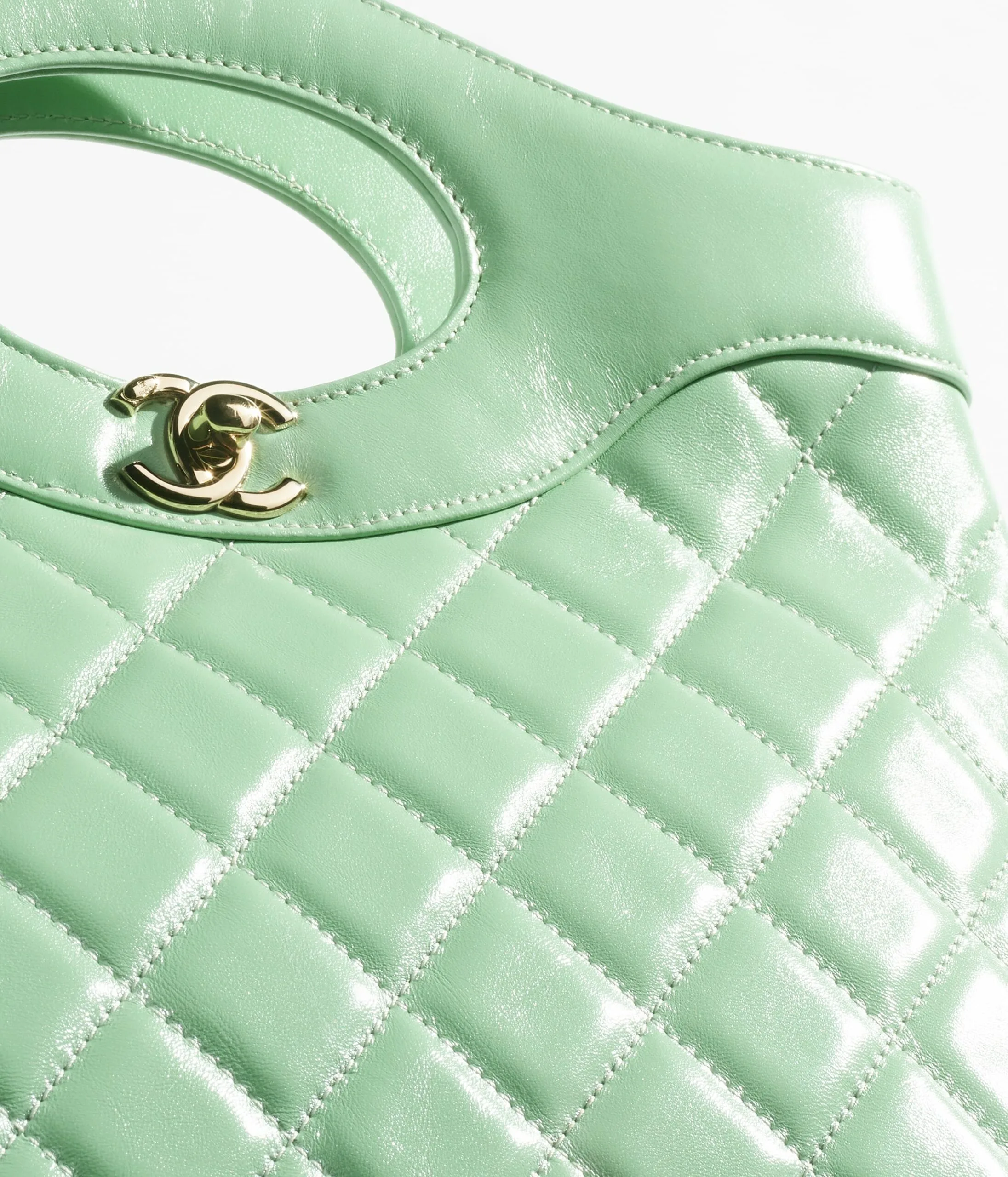 Alternative view of Chanel Shopping Bag Light Green 14 Inches/