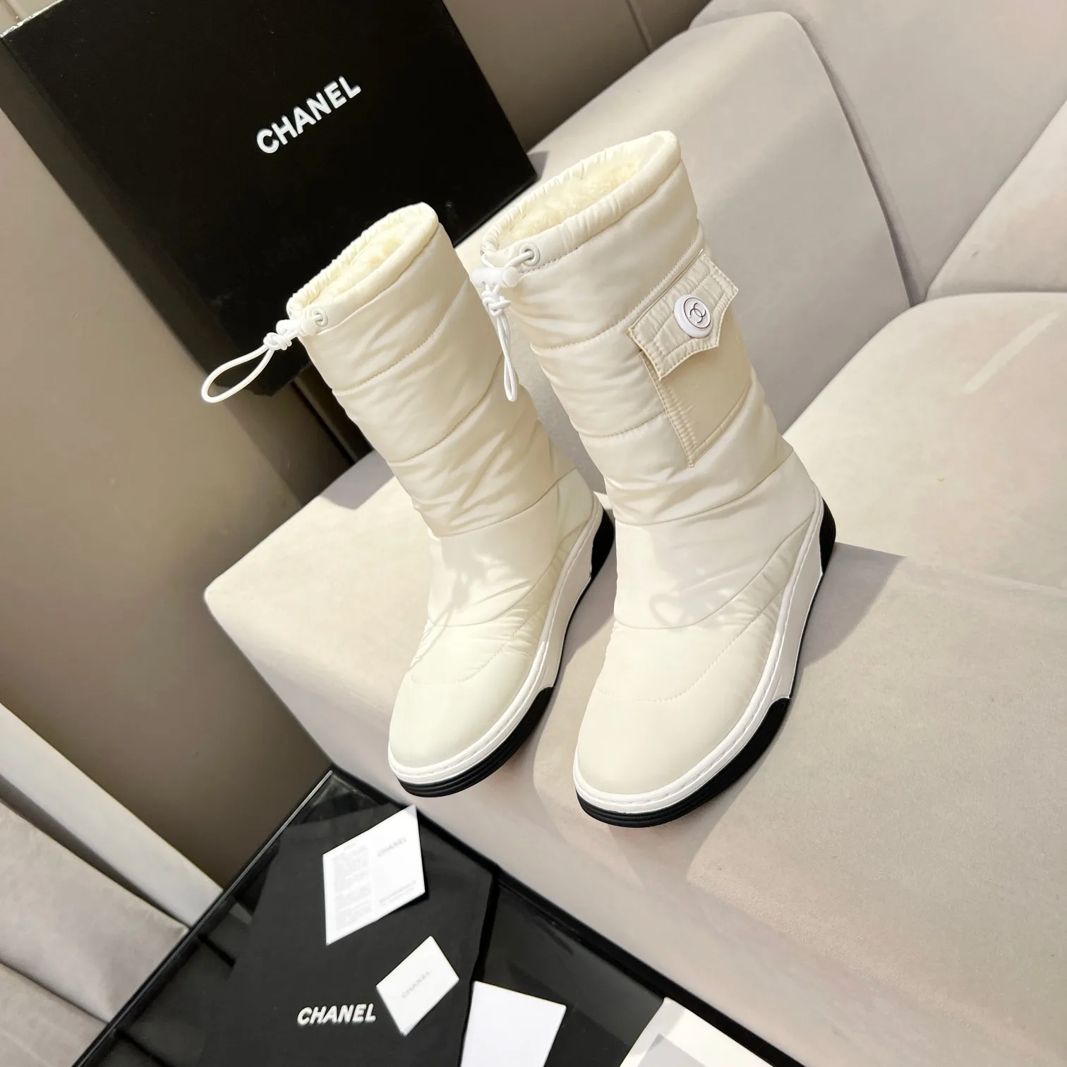 Alternative view of Chanel Short Boots White