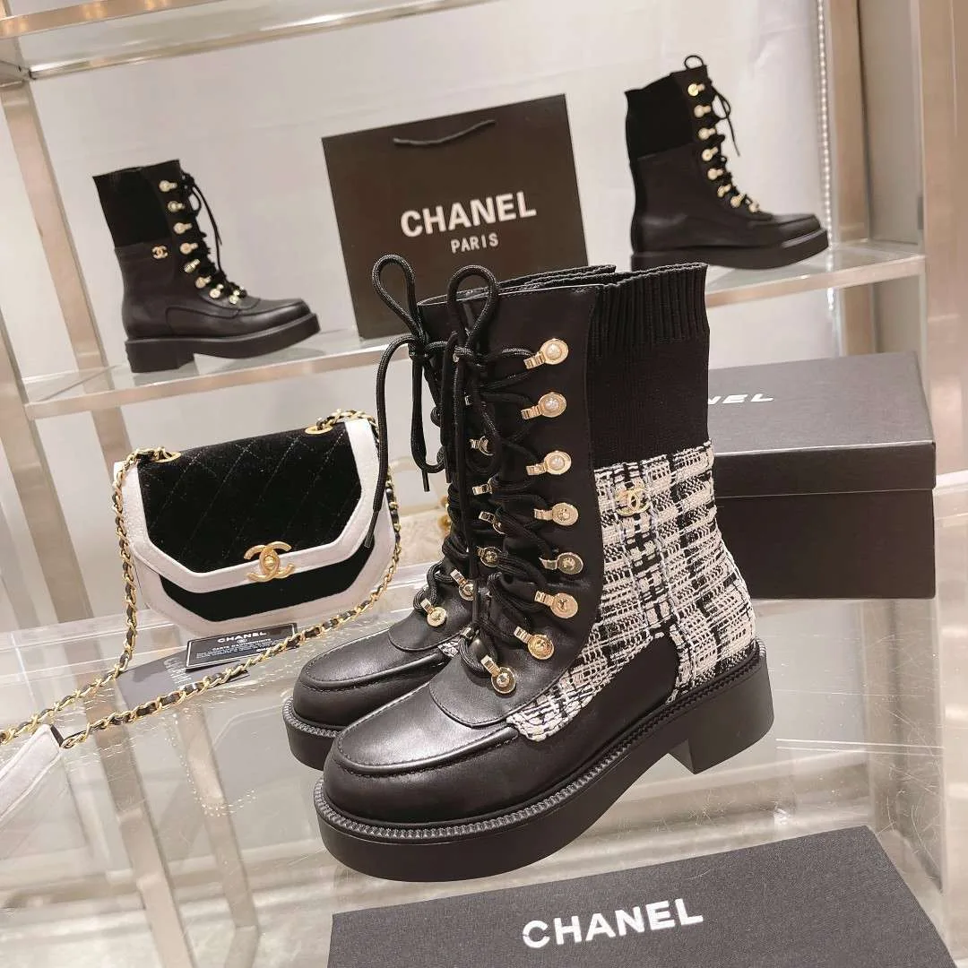 Chanel Short Boots Black - Image 10