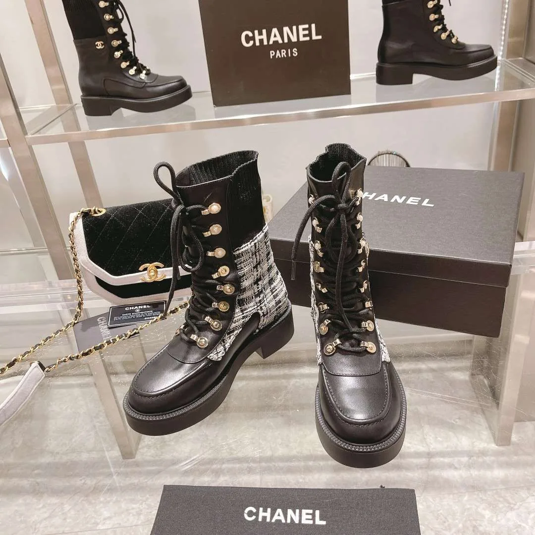 Chanel Short Boots Black - Image 9