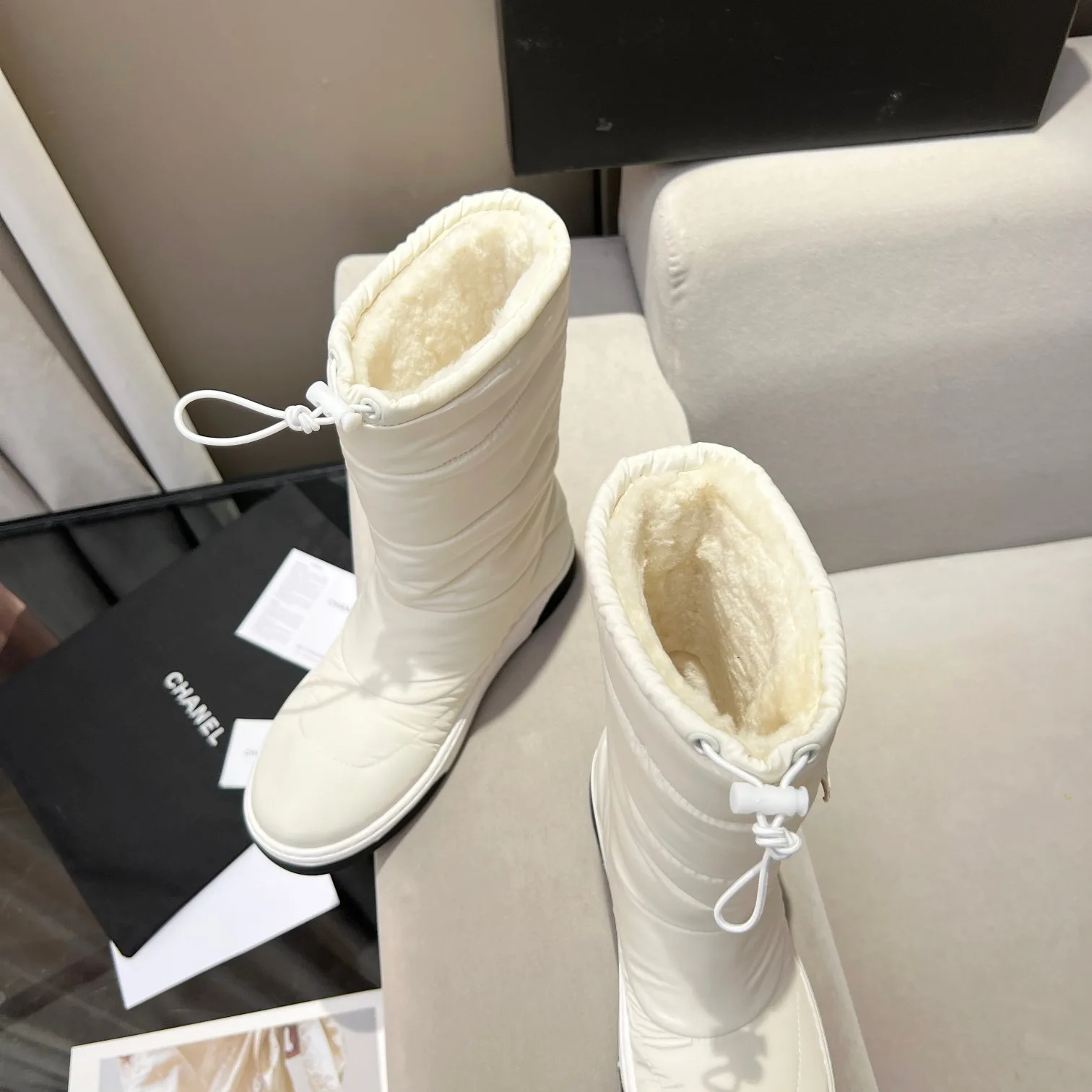 Chanel Short Boots White - Image 6