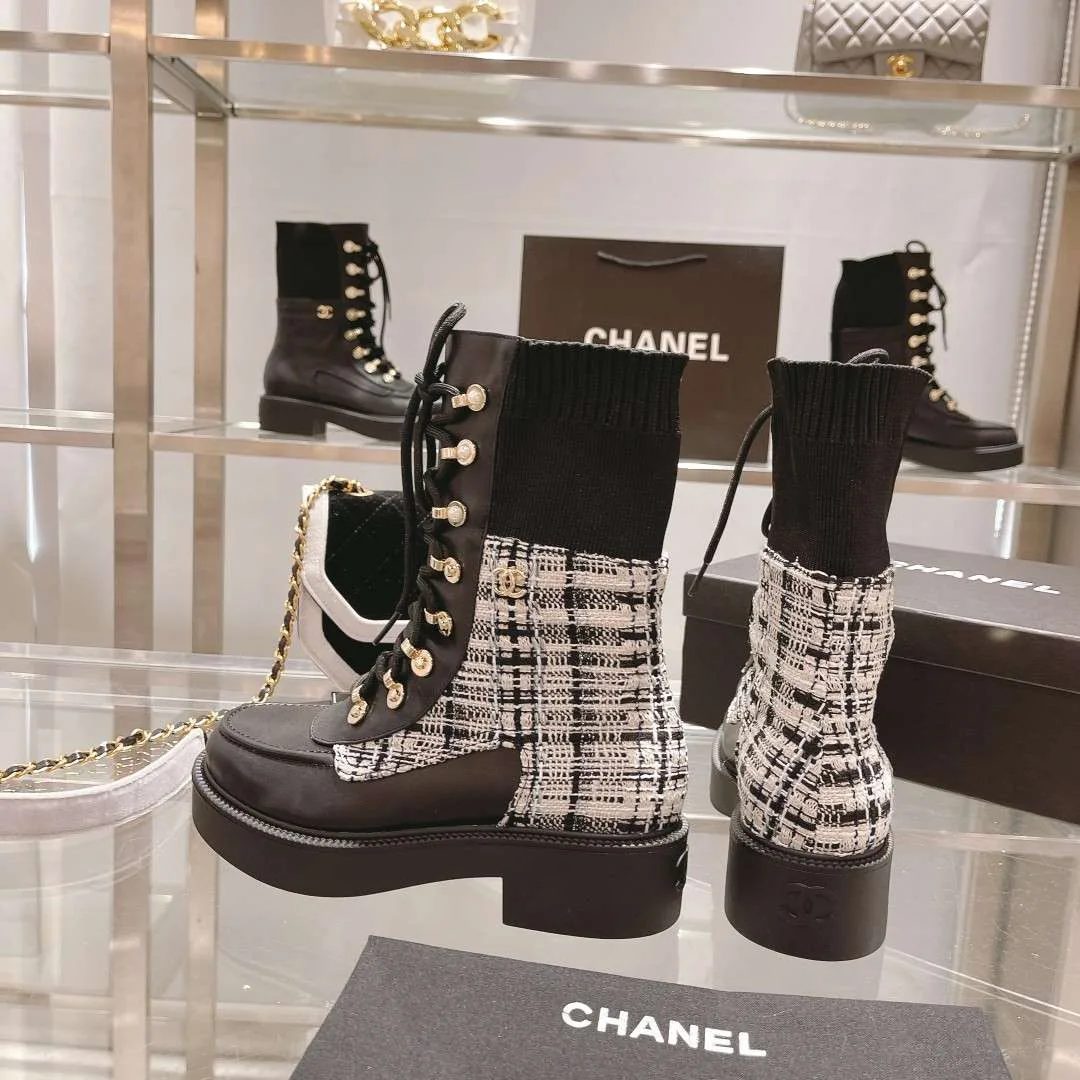 Chanel Short Boots Black - Image 7