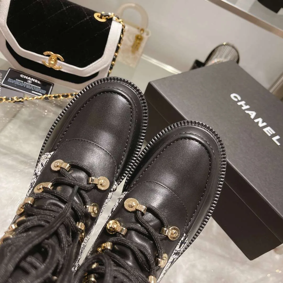 Chanel Short Boots Black - Image 6