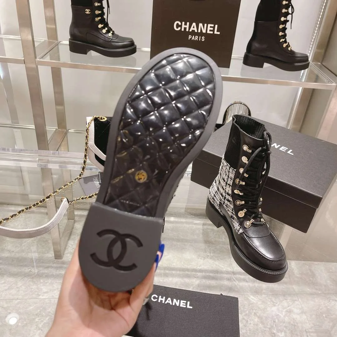 Chanel Short Boots Black - Image 5