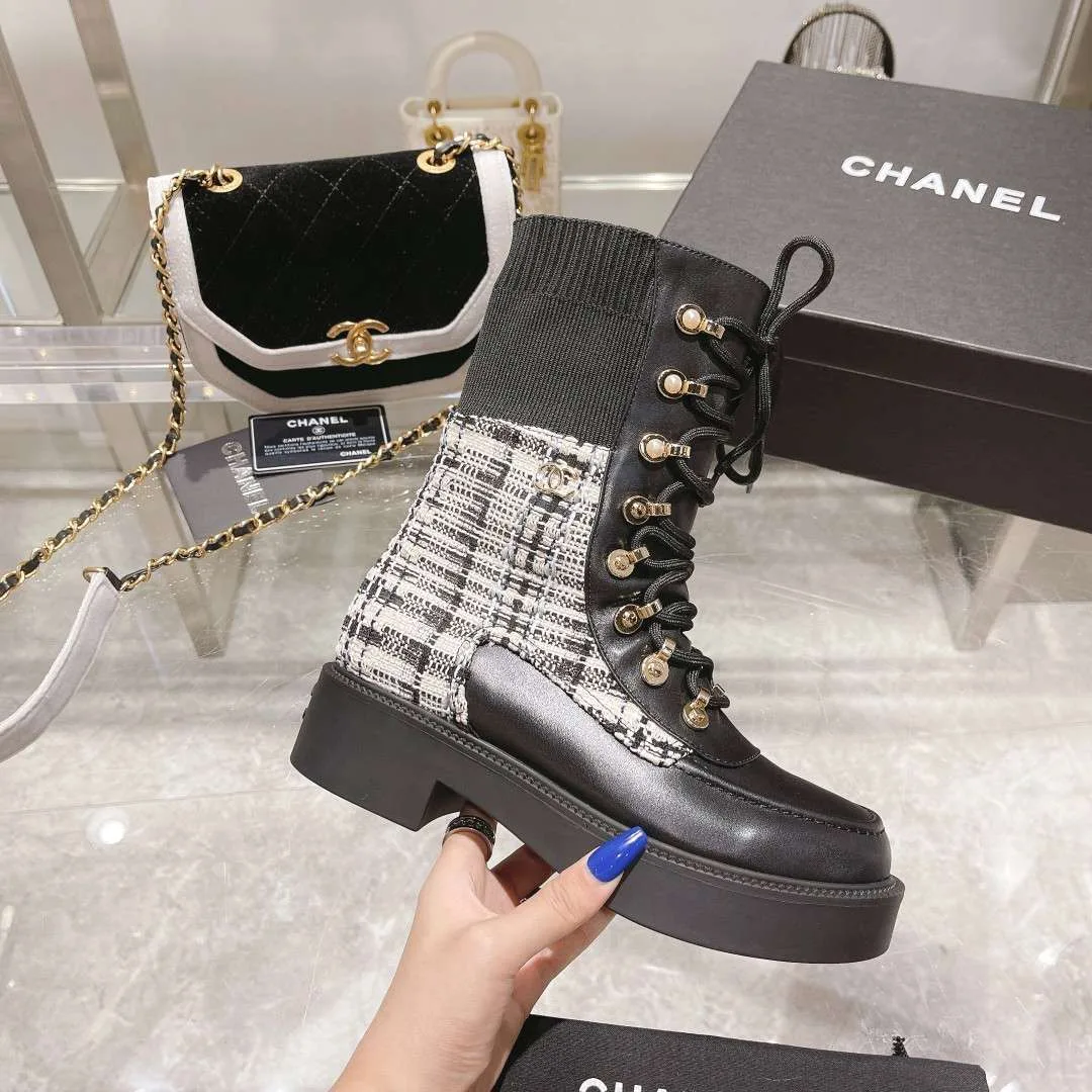 Chanel Short Boots Black - Image 4