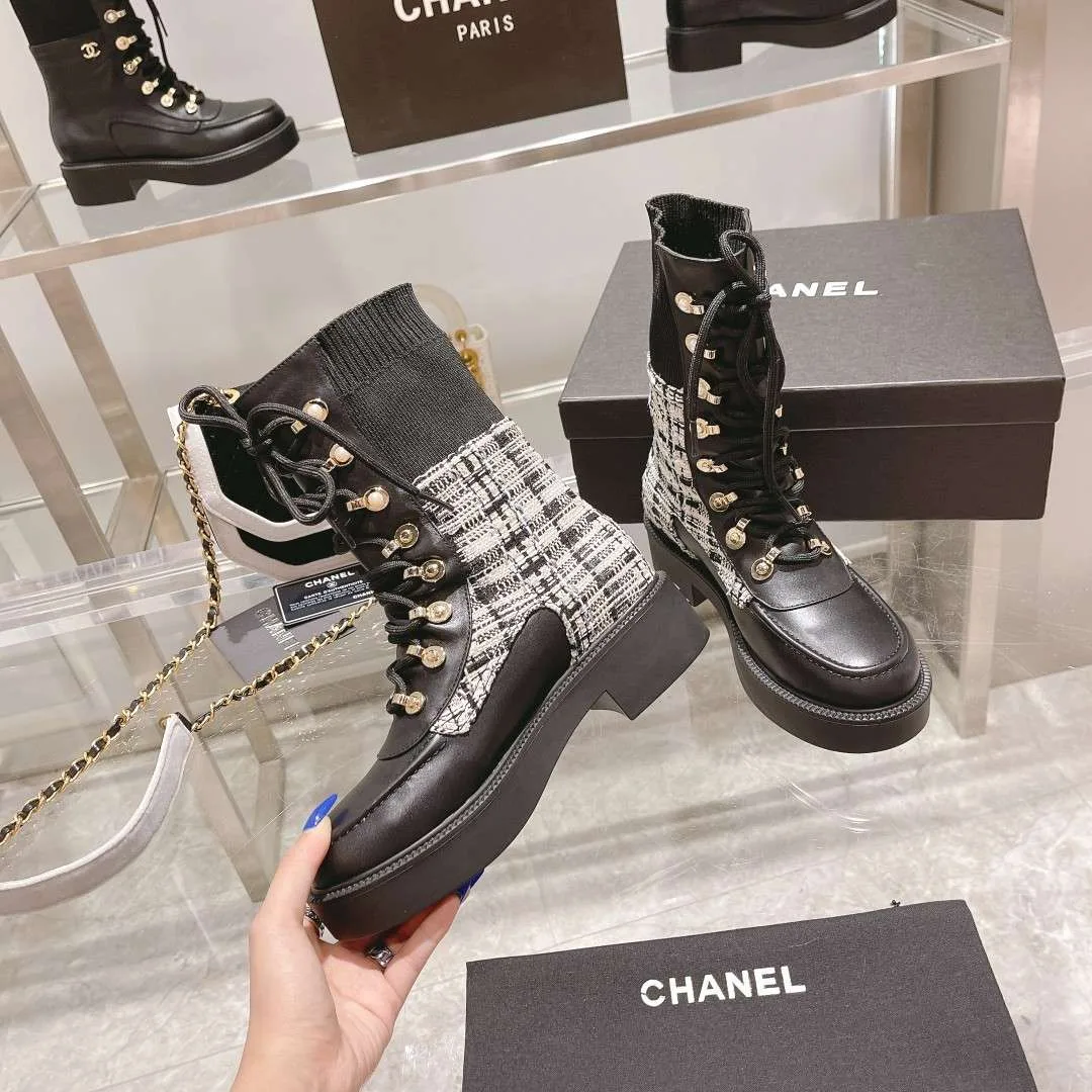 Chanel Short Boots Black - Image 3