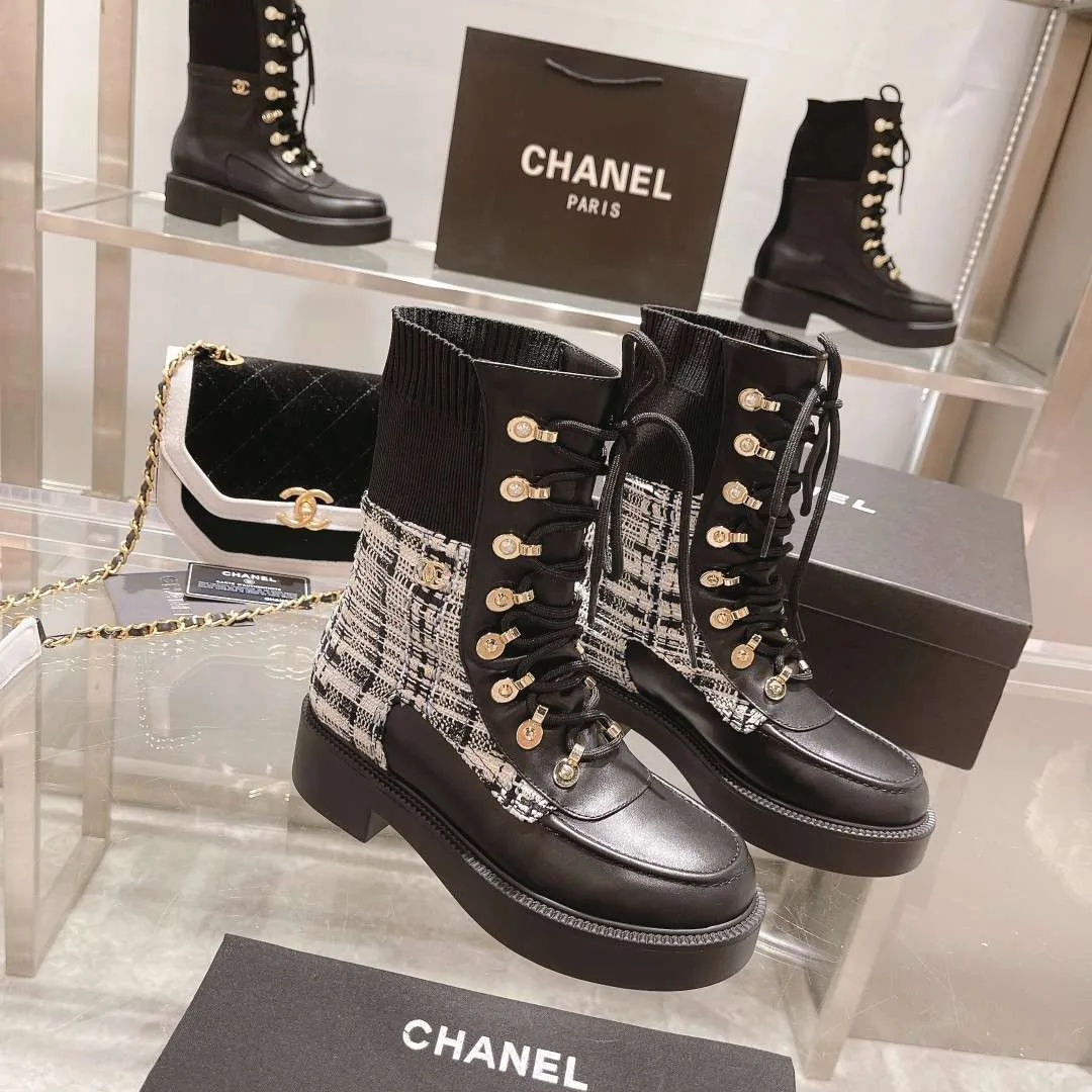 Alternative view of Chanel Short Boots Black