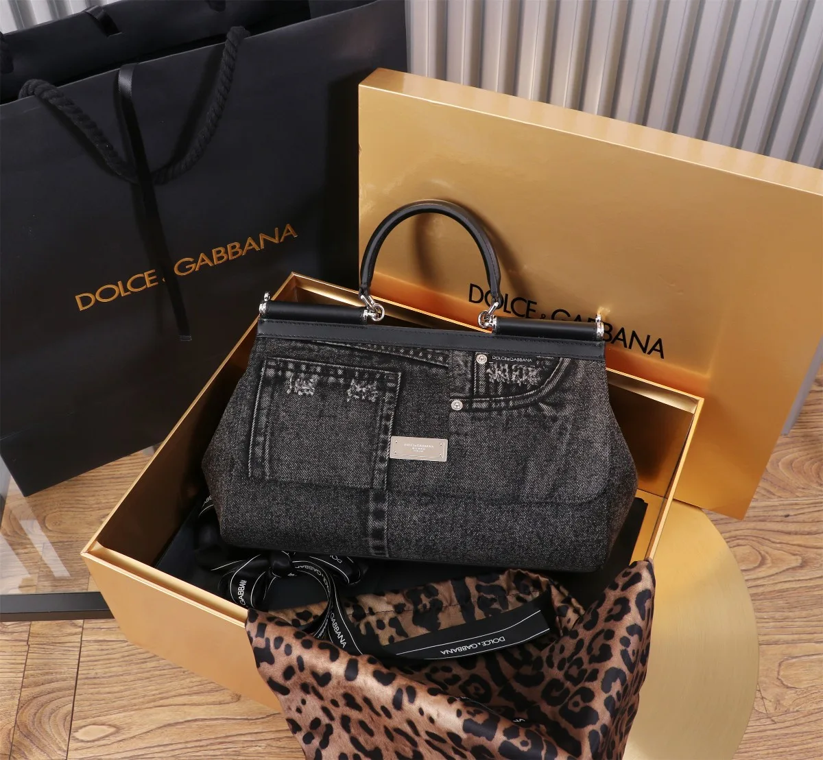 Dolce & Gabbana Large Sicily Handbag Blue / - Image 9