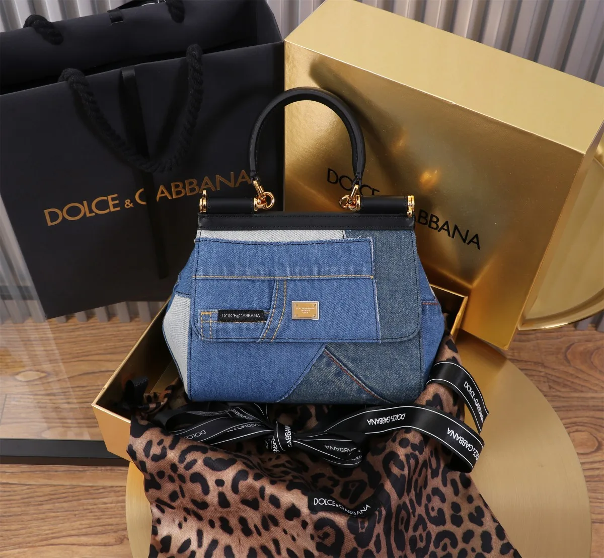 Dolce & Gabbana Sicily Handbag Blue / - Image 6