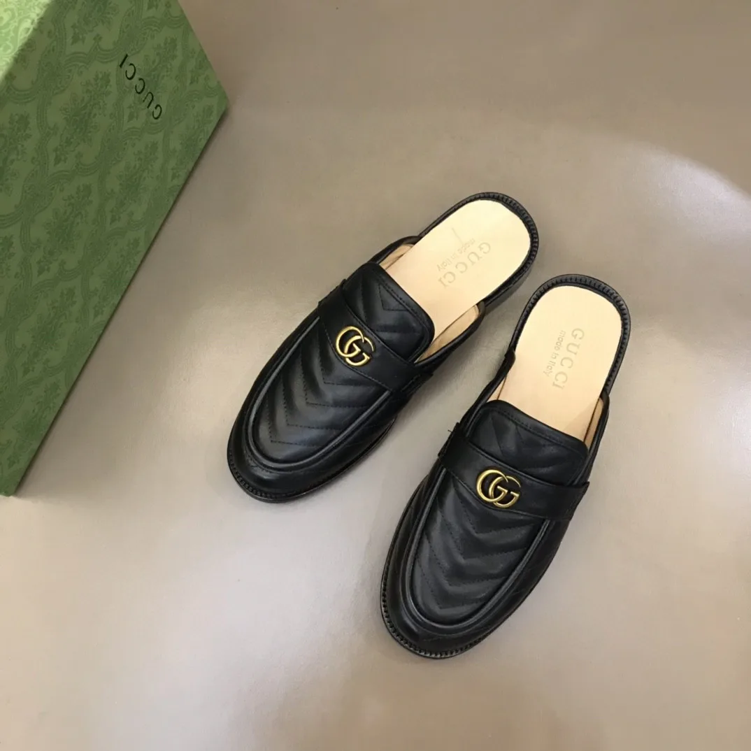 Gucci Slipper With Interlocking G Black - Image 3