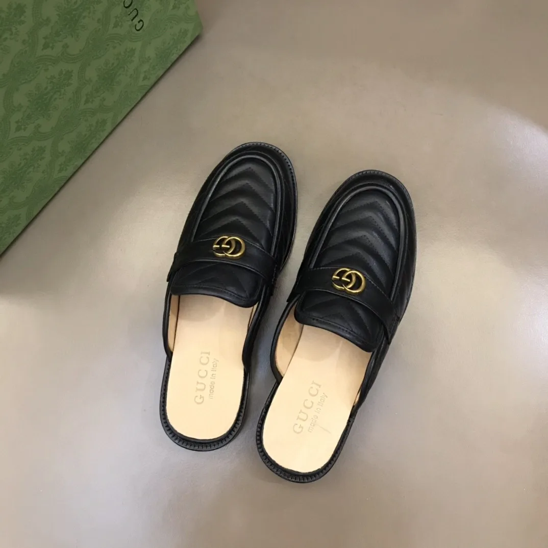 Gucci Slipper With Interlocking G Black - Image 5