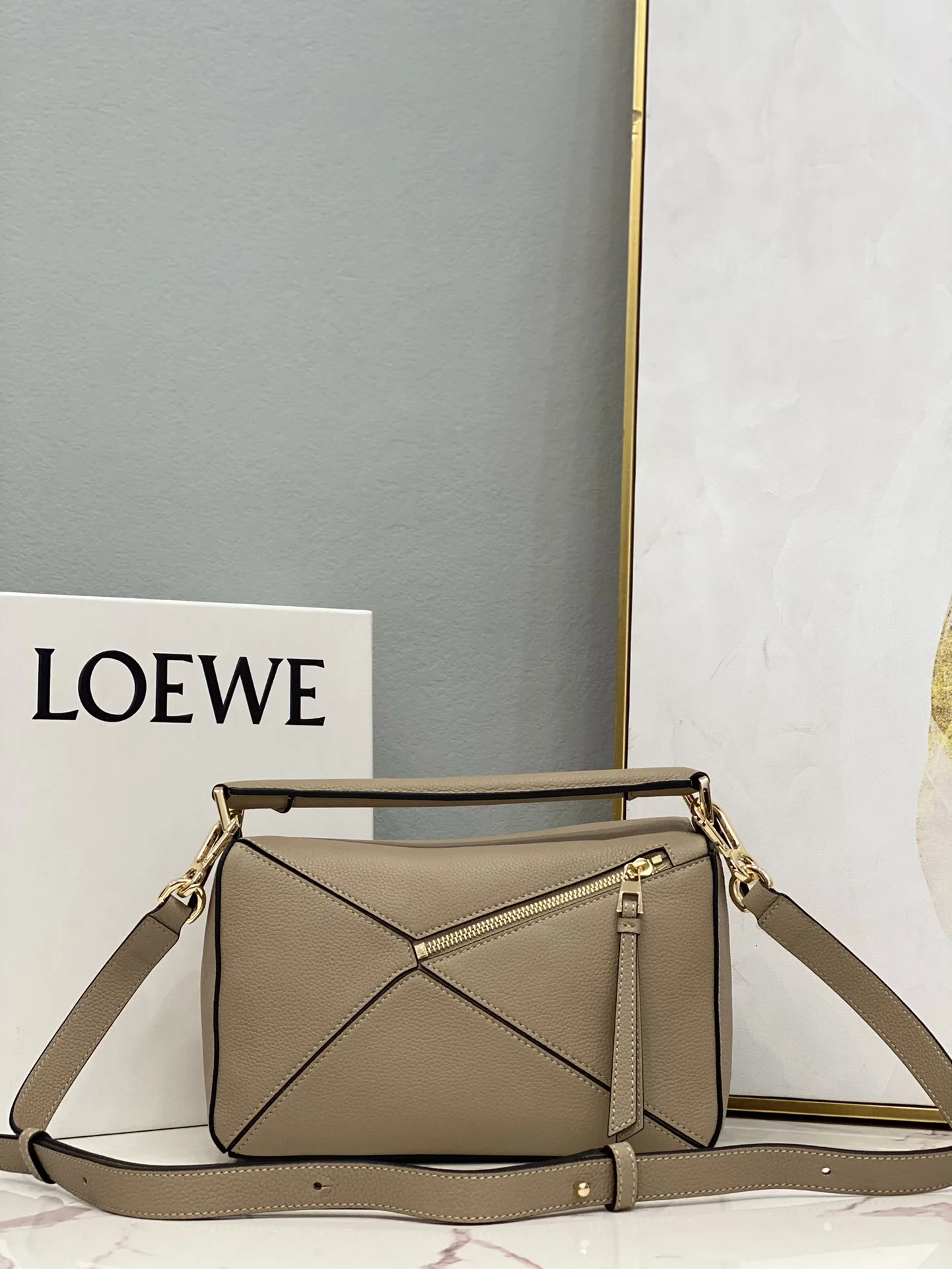 Loewe Small Puzzle Bag Caramel / - Image 7