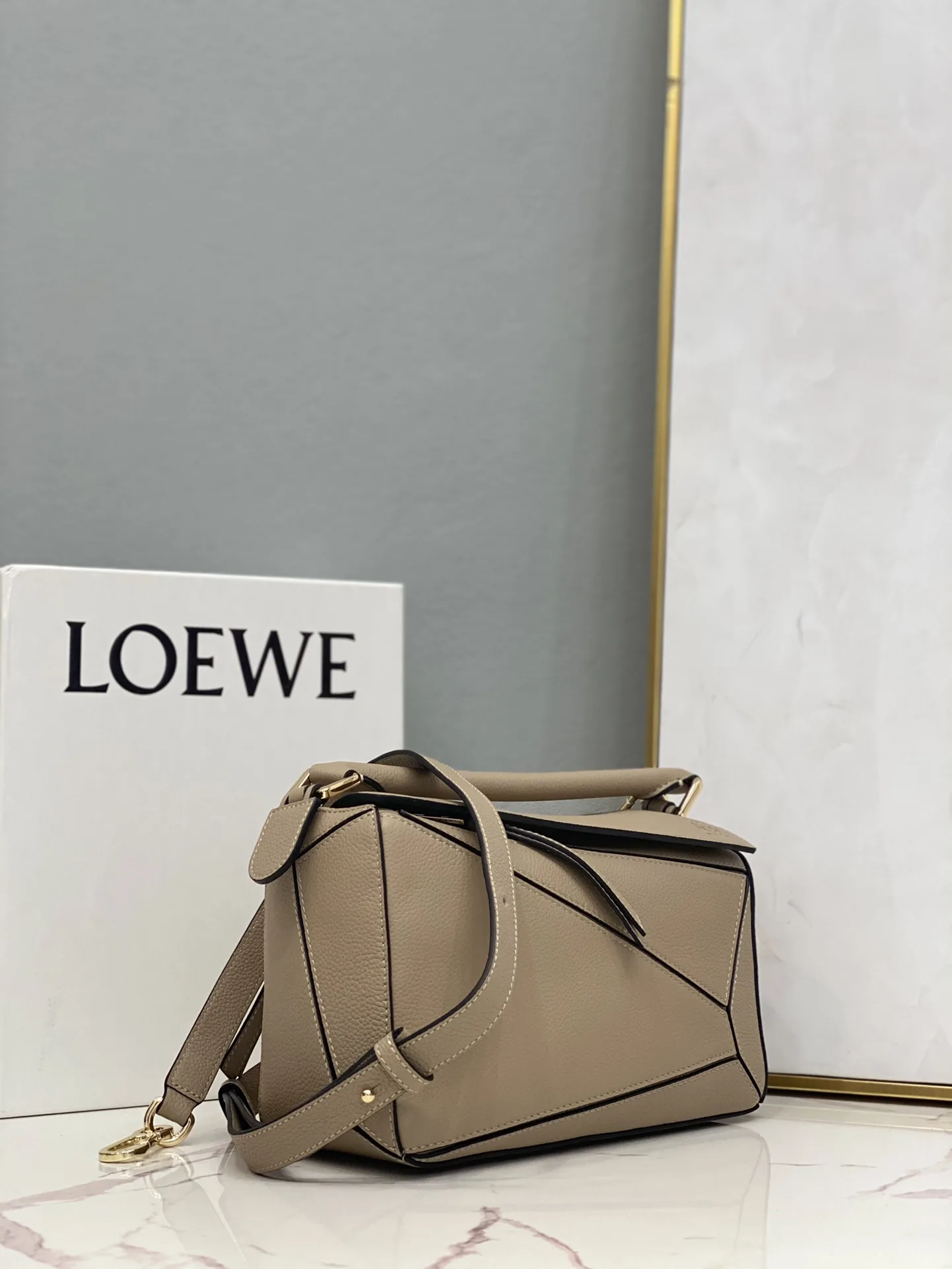 Loewe Small Puzzle Bag Caramel / - Image 8