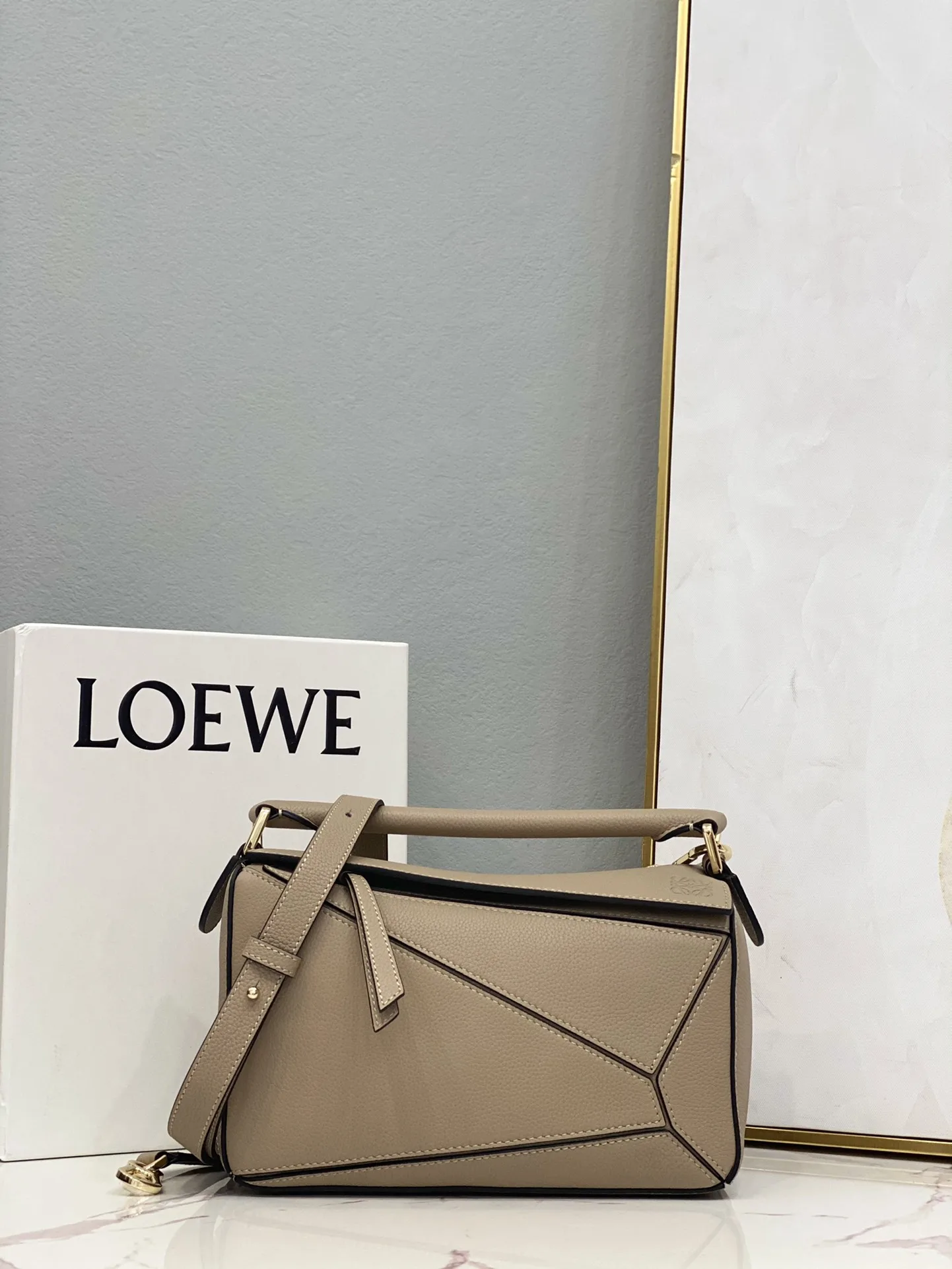 Loewe Small Puzzle Bag Caramel / - Image 9