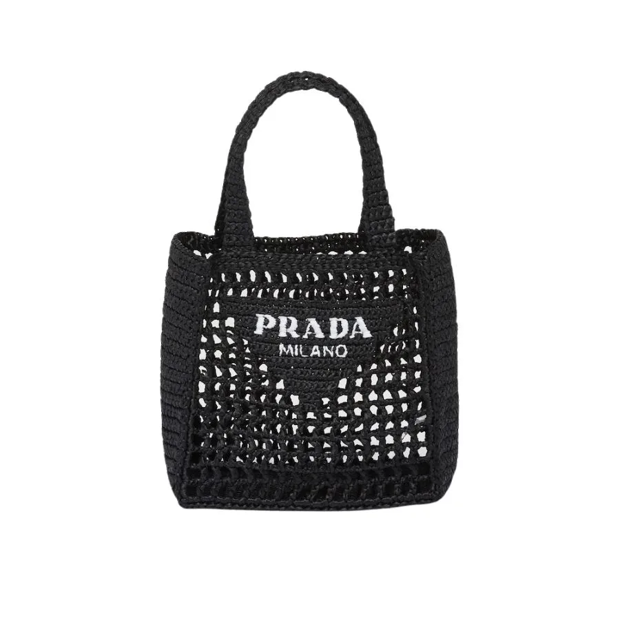 Prada Small Raffia Tote