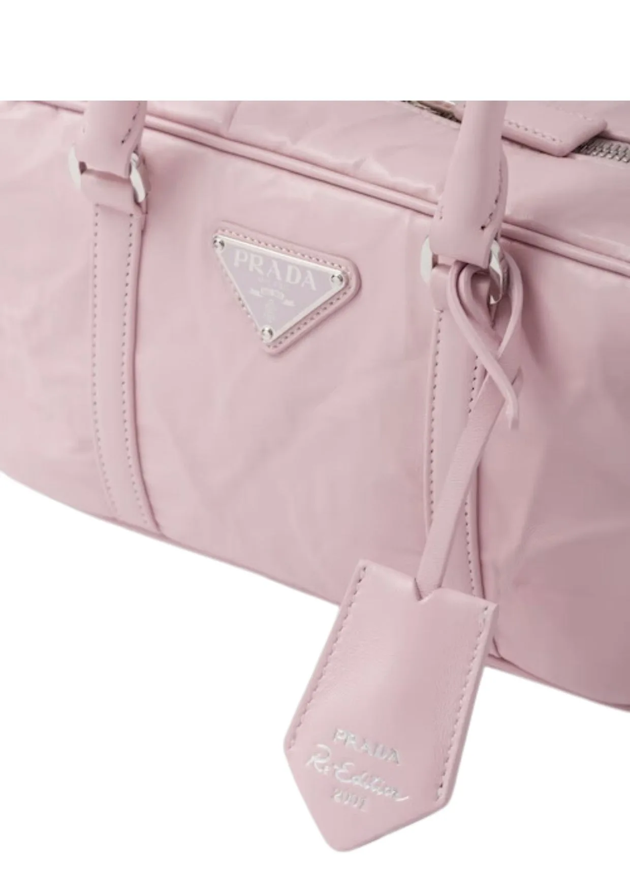 Small Antique Nappa Top Handle Bag Pink 1BB098_UVL_F0E18_V_T2O - Image 3