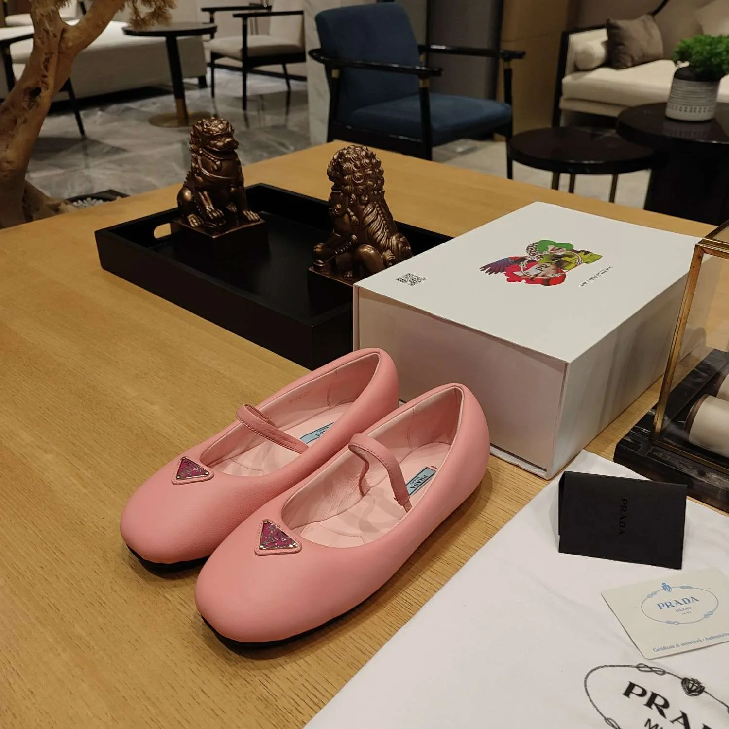 Prada Soft Padded Nappa Ballerinas Light Pink - Image 4