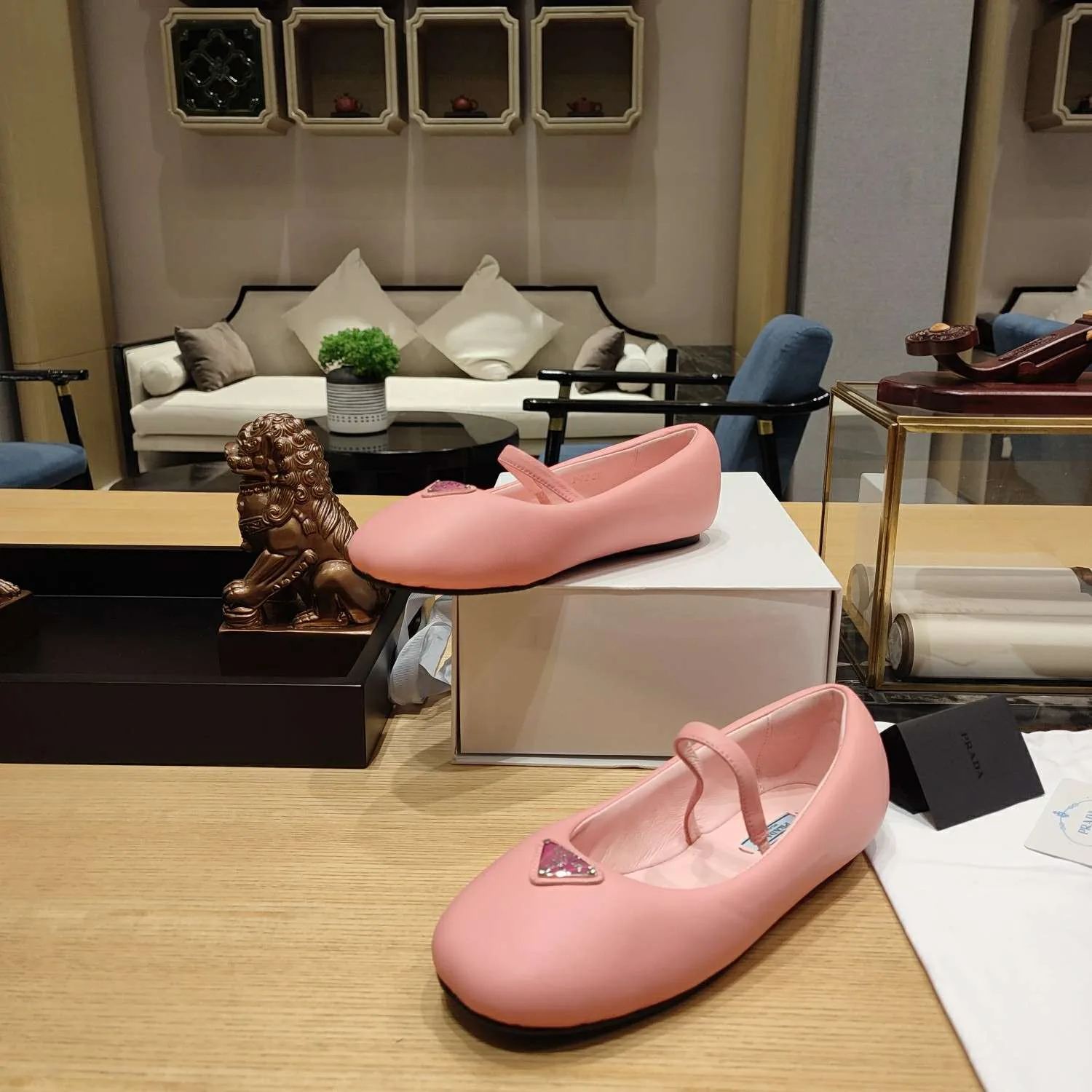 Alternative view of Prada Soft Padded Nappa Ballerinas Light Pink