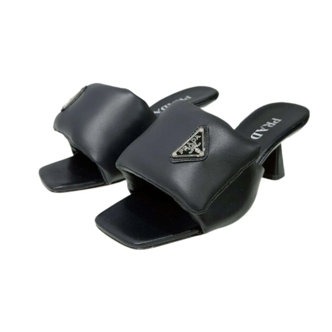 Prada Soft Padded Nappa Sandals Black