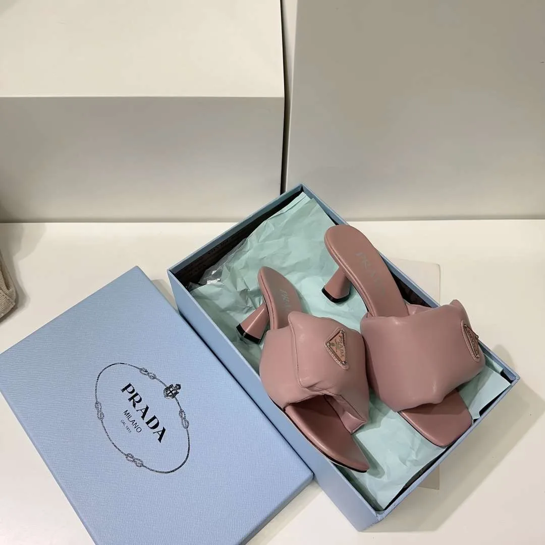 Alternative view of Prada Soft Padded Nappa Sandals Pink