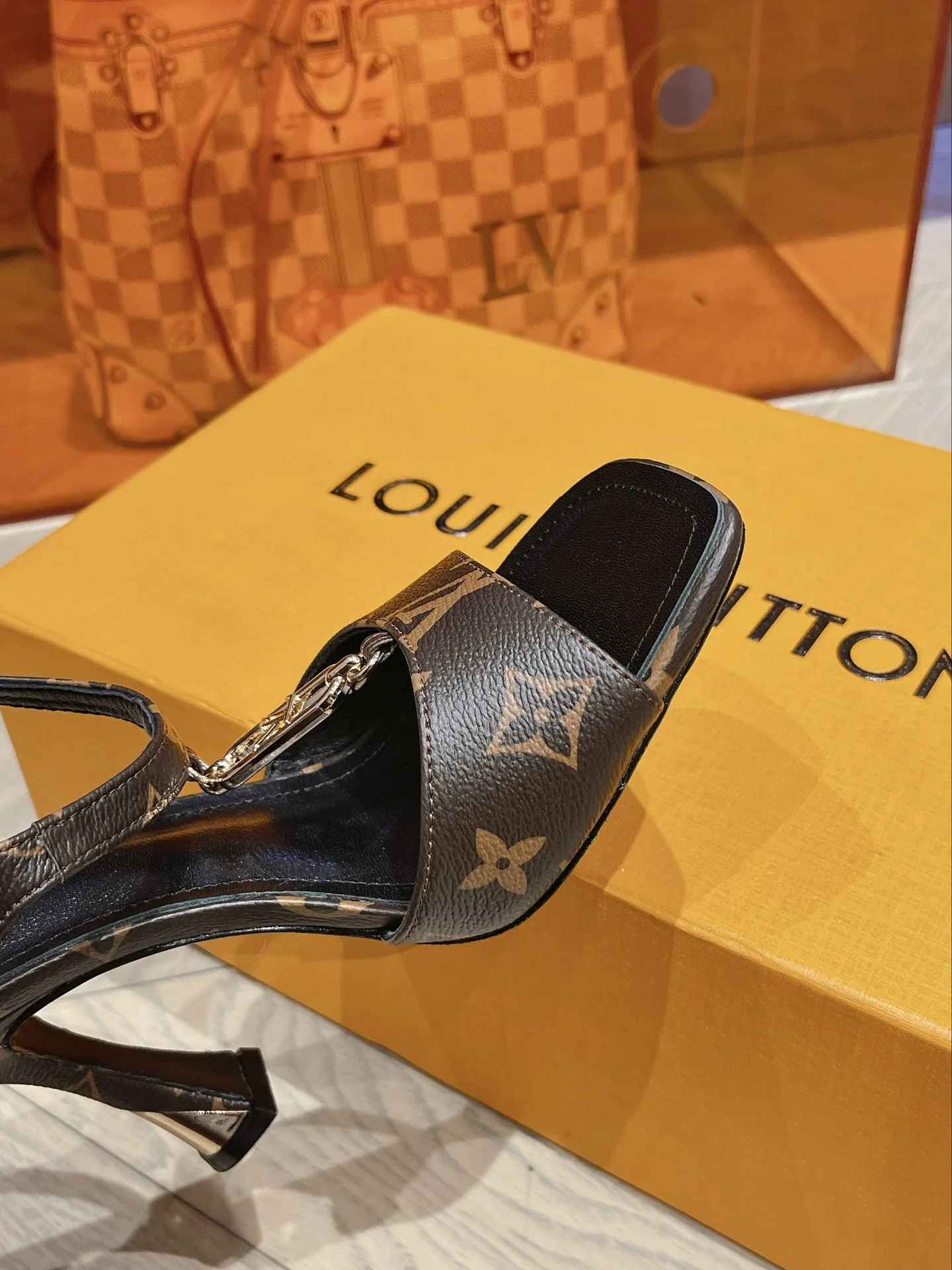 Louis Vuitton Sparkle Sandal Black / 3.7-inch - Image 6