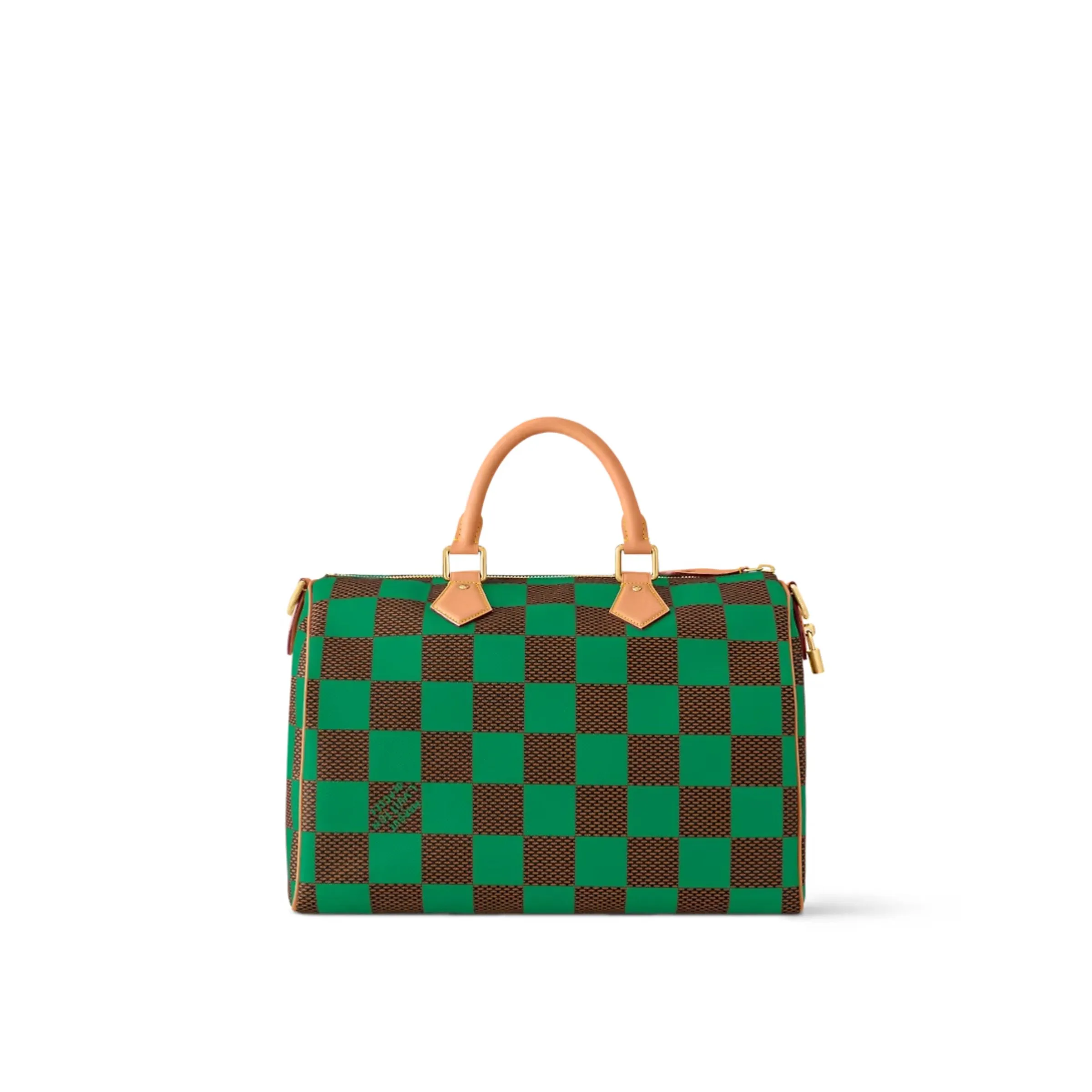 Alternative view of Louis Vuitton Speedy 40 Bandouliere Top Handle Bag / Damier Pop Green Gold Hardware