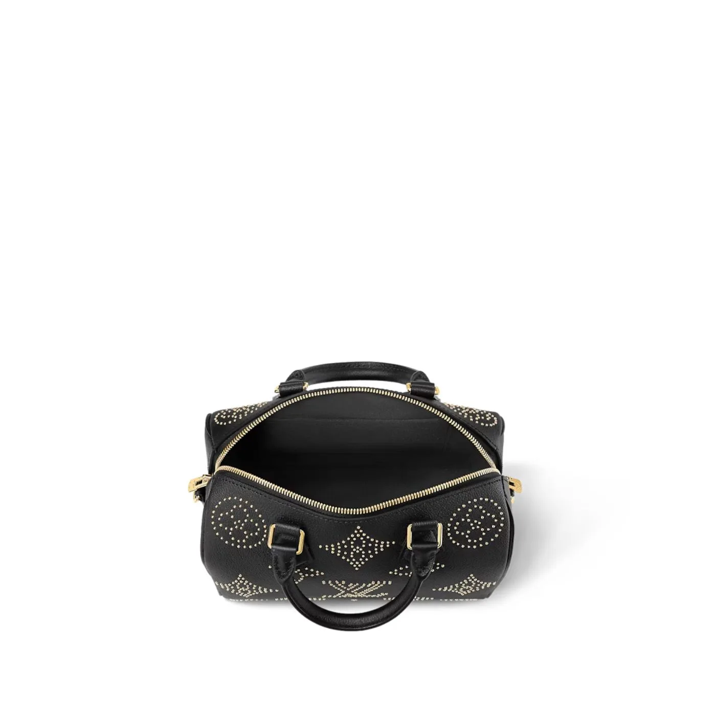 Louis Vuitton Speedy Bandouliere 25 Top Handle Bag / Black Gold Hardware - Image 5