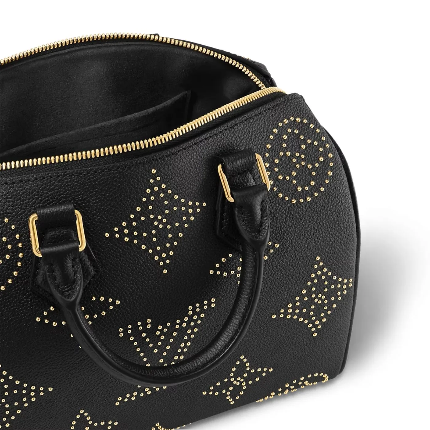 Louis Vuitton Speedy Bandouliere 25 Top Handle Bag / Black Gold Hardware - Image 6