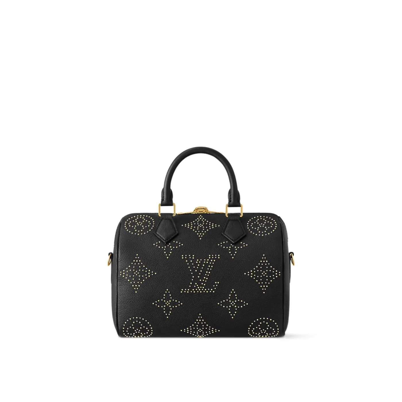 Louis Vuitton Speedy Bandouliere 25 Top Handle Bag / Black Gold Hardware - Image 3