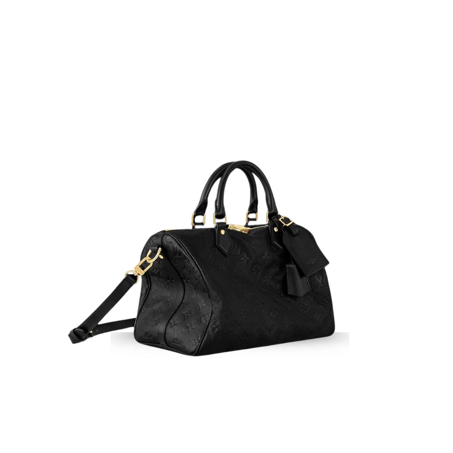 Louis Vuitton Speedy Soft 30 Top Handle Bag / Black Monogram Empreinte Gold Hardware - Image 3