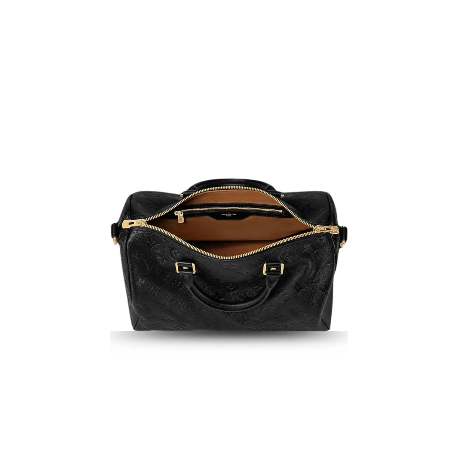Louis Vuitton Speedy Soft 30 Top Handle Bag / Black Monogram Empreinte Gold Hardware - Image 4