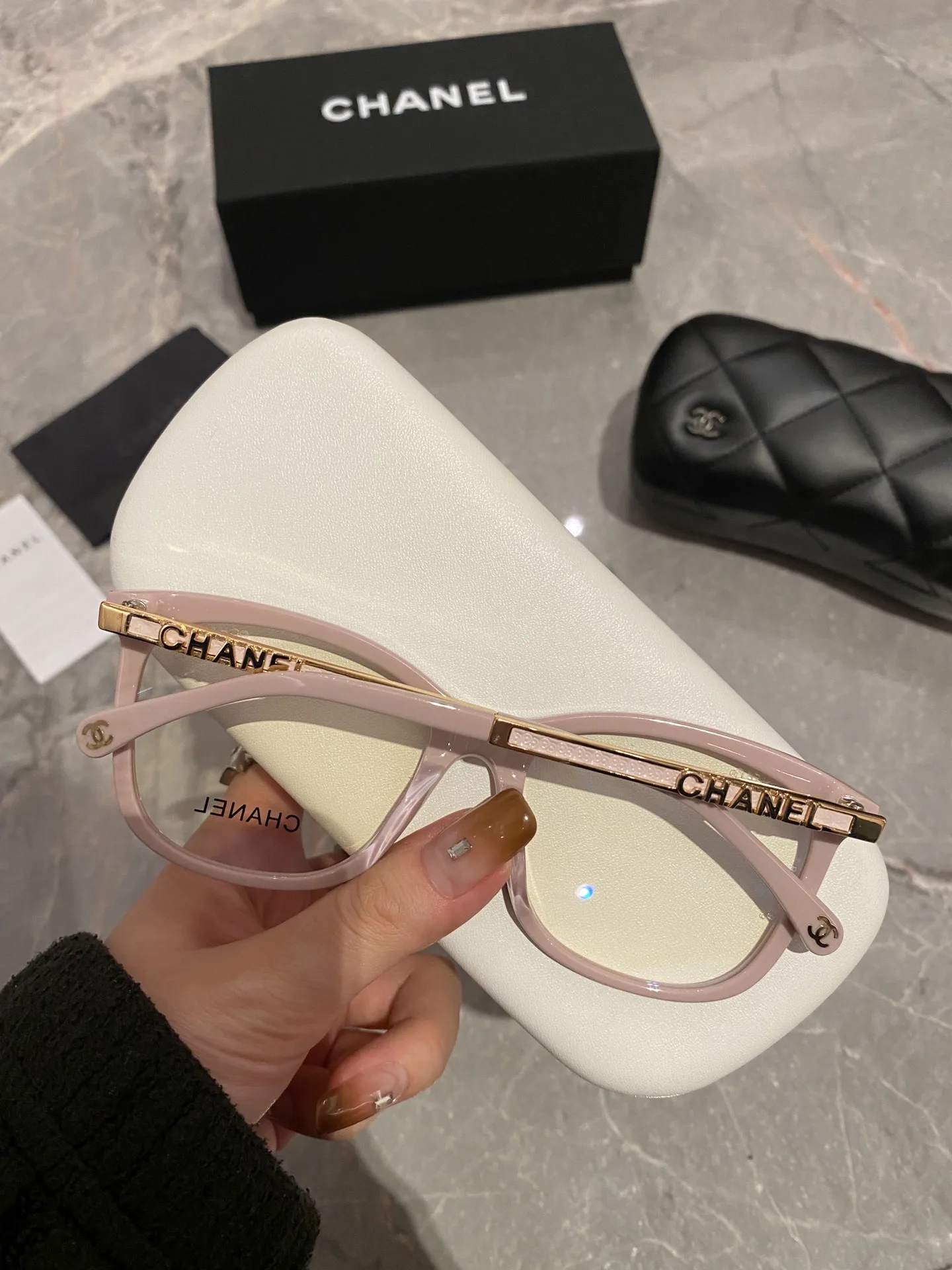 Chanel Square Sunglasses Pink - Image 7