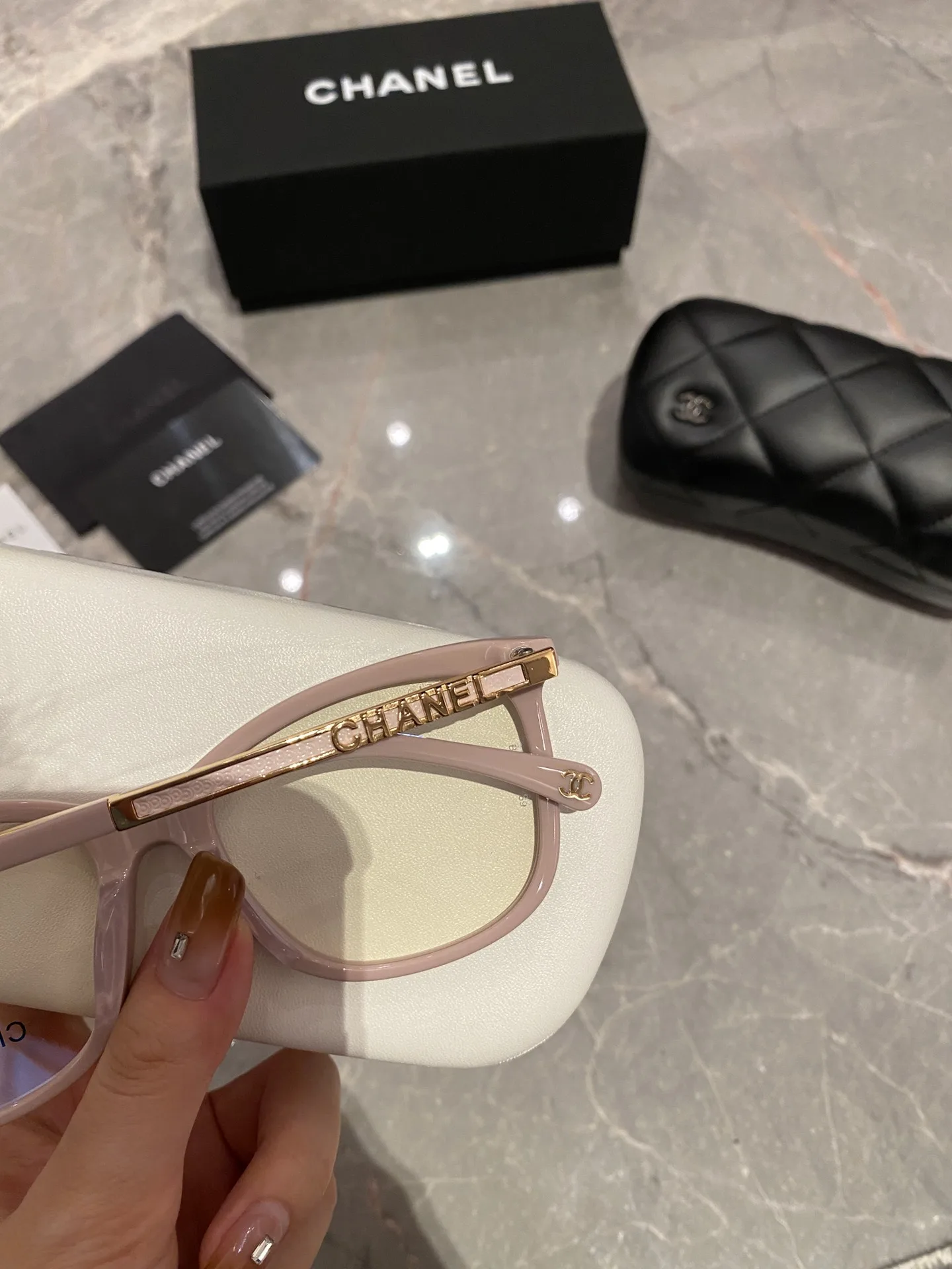 Chanel Square Sunglasses Pink - Image 2
