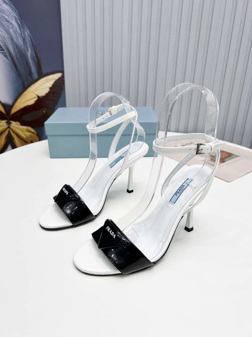 Alternative view of Prada Square Toe Pointed Pumps White