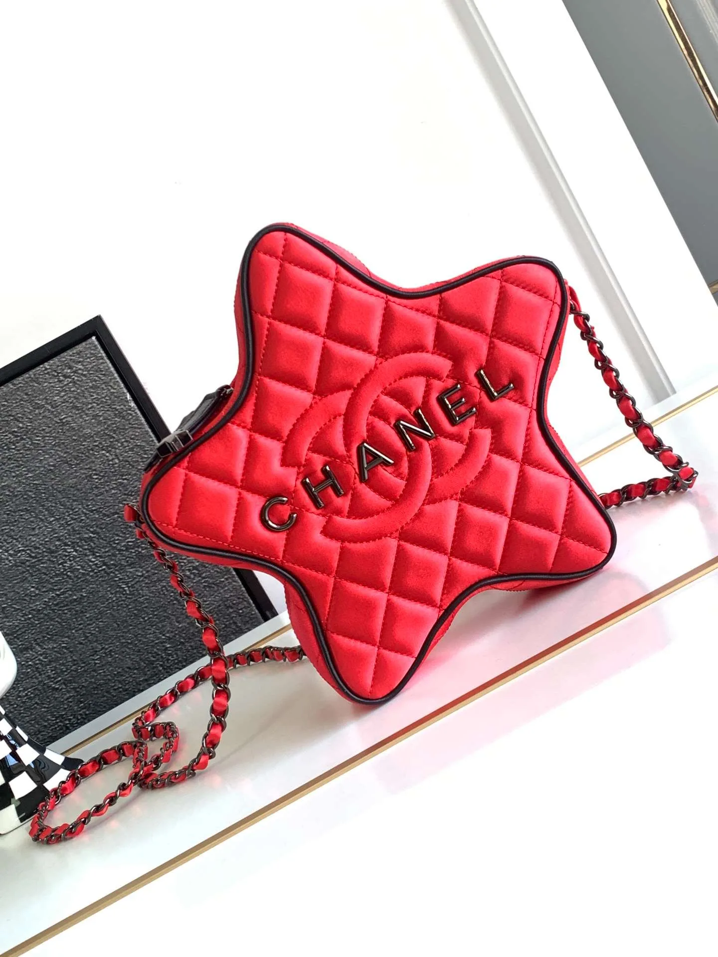 Chanel Star Handbag Red/Blue / - Image 12