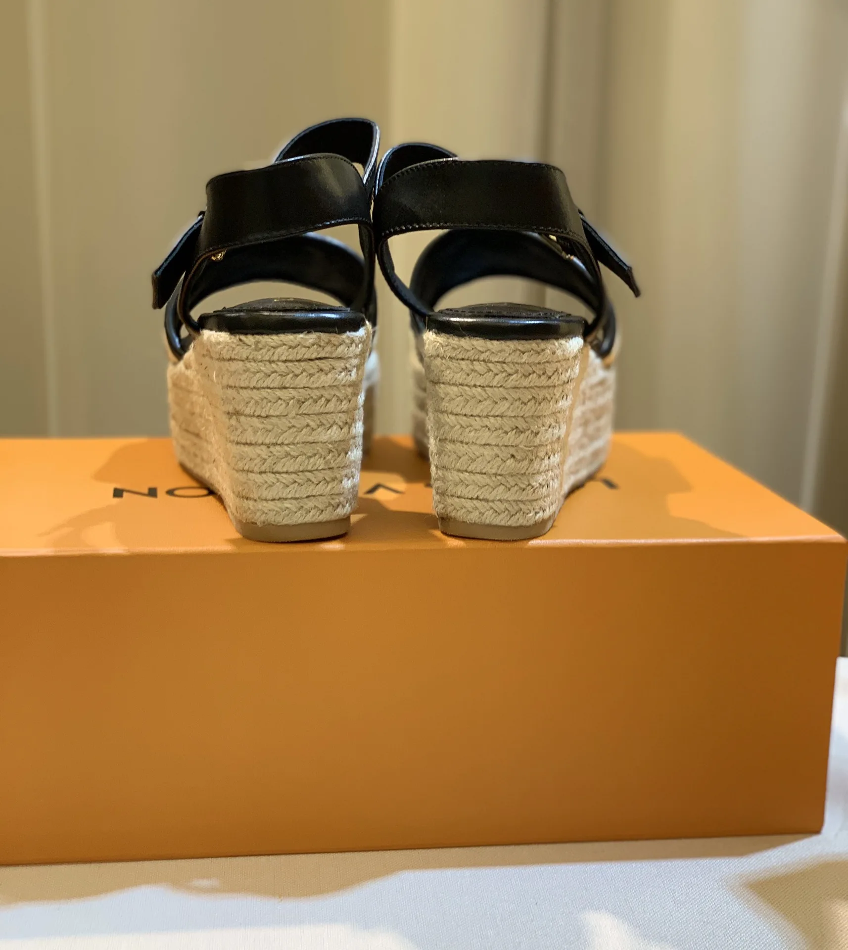 Louis Vuitton Starboard Wedge Sandal Black 1ABT17 - Image 5
