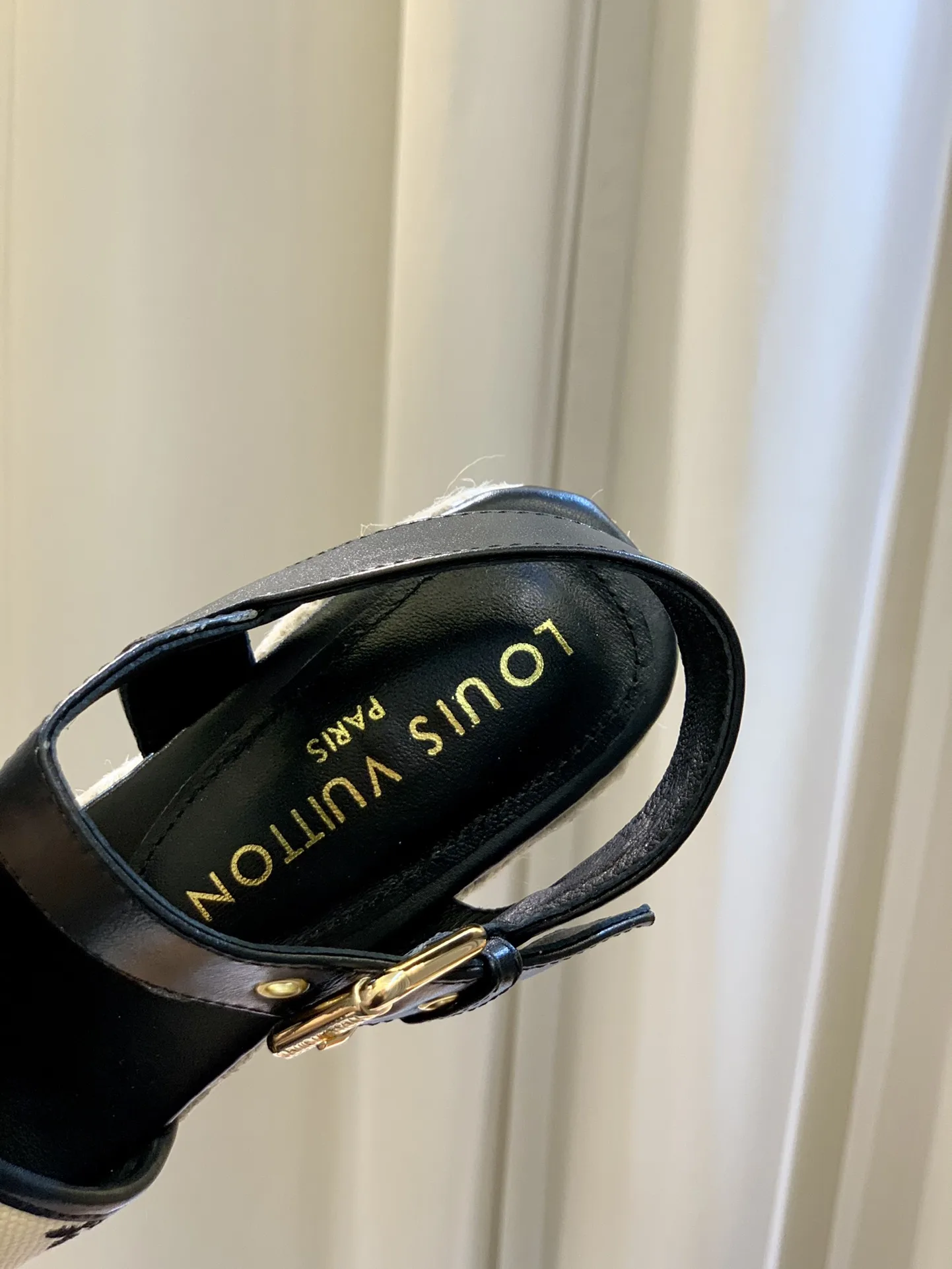 Louis Vuitton Starboard Wedge Sandal Black 1ABT17 - Image 7