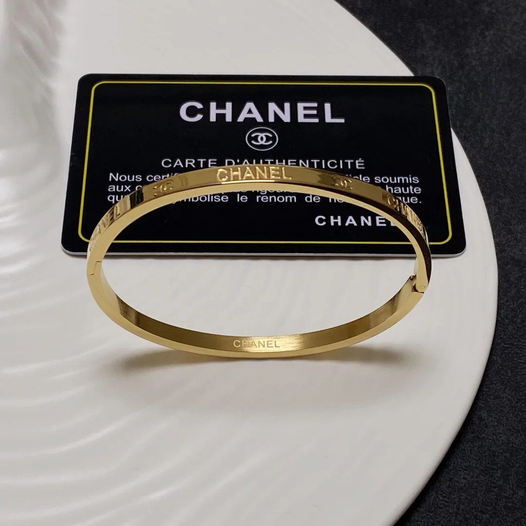 Chanel Strap Bracelet Gold - Image 5
