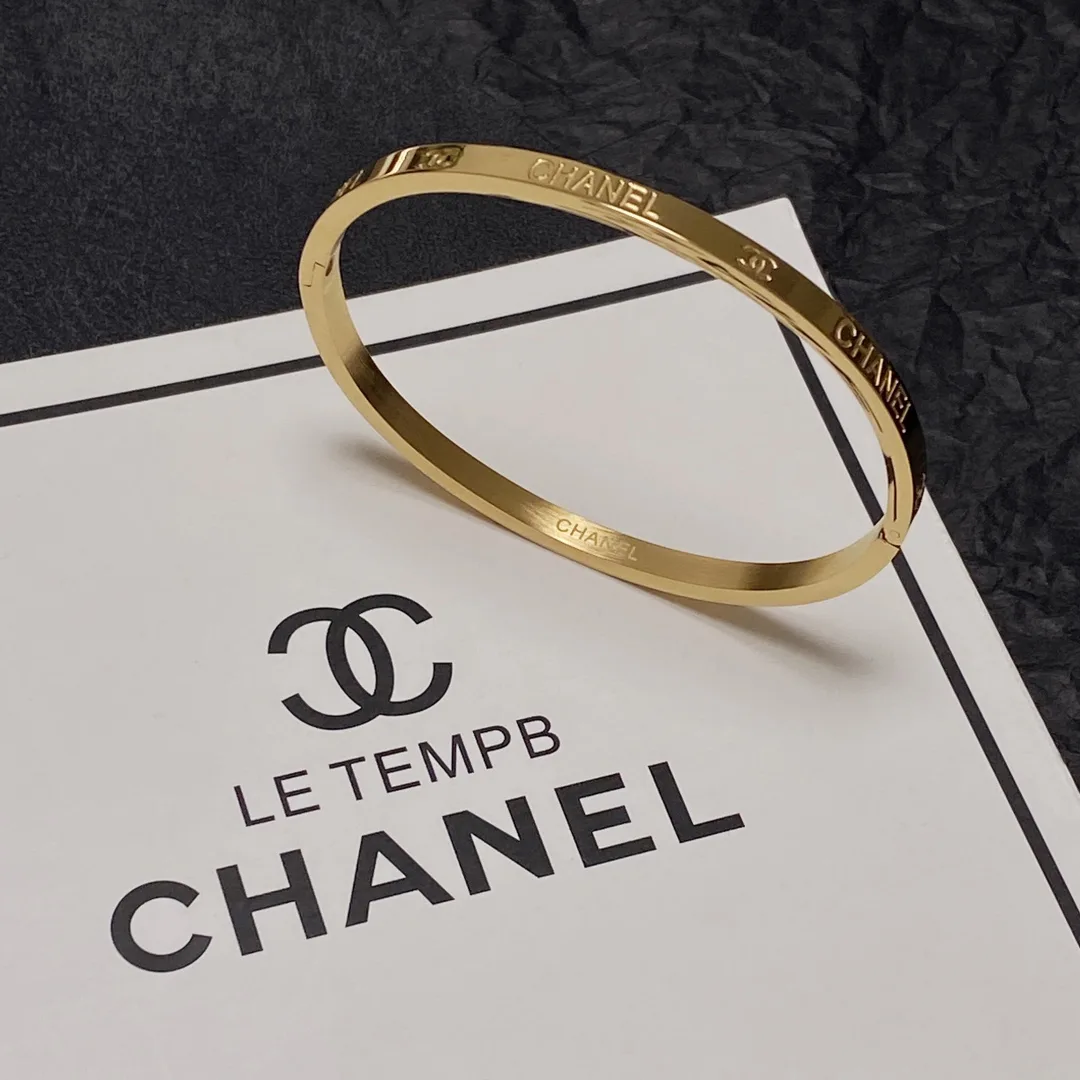 Chanel Strap Bracelet Gold - Image 8