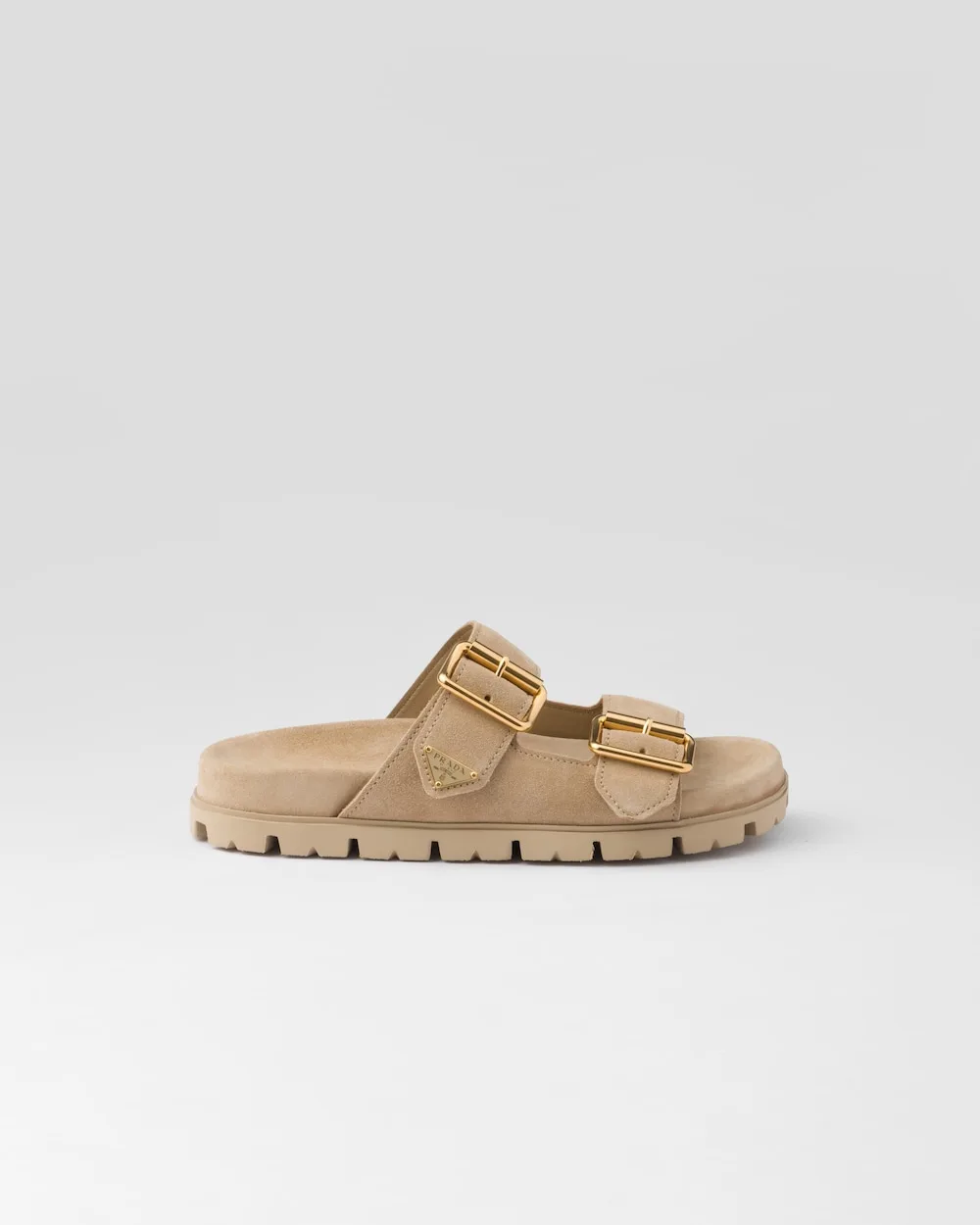Alternative view of Prada Suede Strap Slides Beige 1XX692_054_F0379_F_020